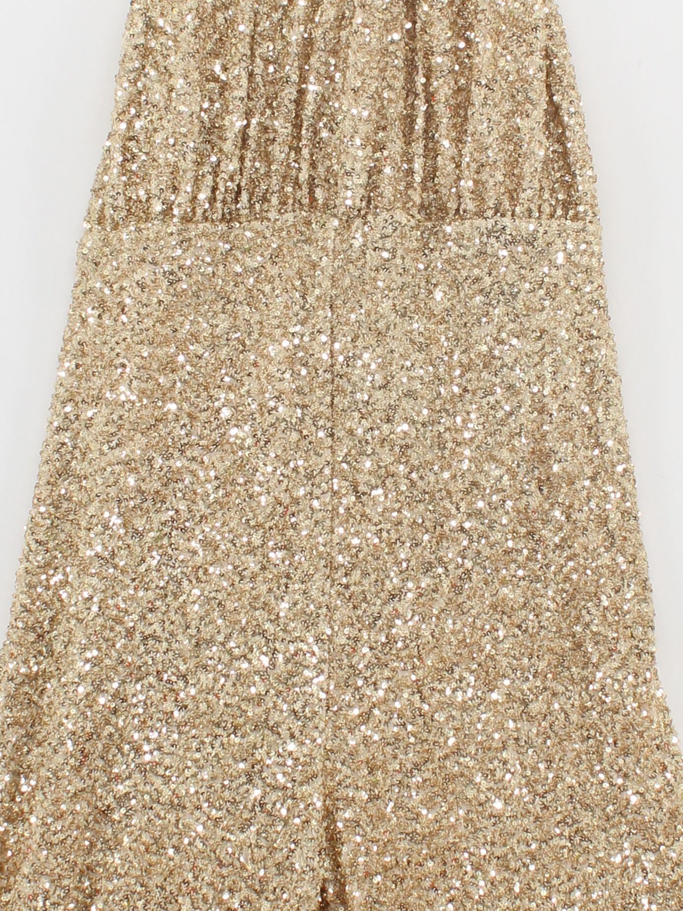 Karen Millen Women's Jumpsuit M Gold Polyester with Elastane, Polyamide Jumpsuit - Image 3