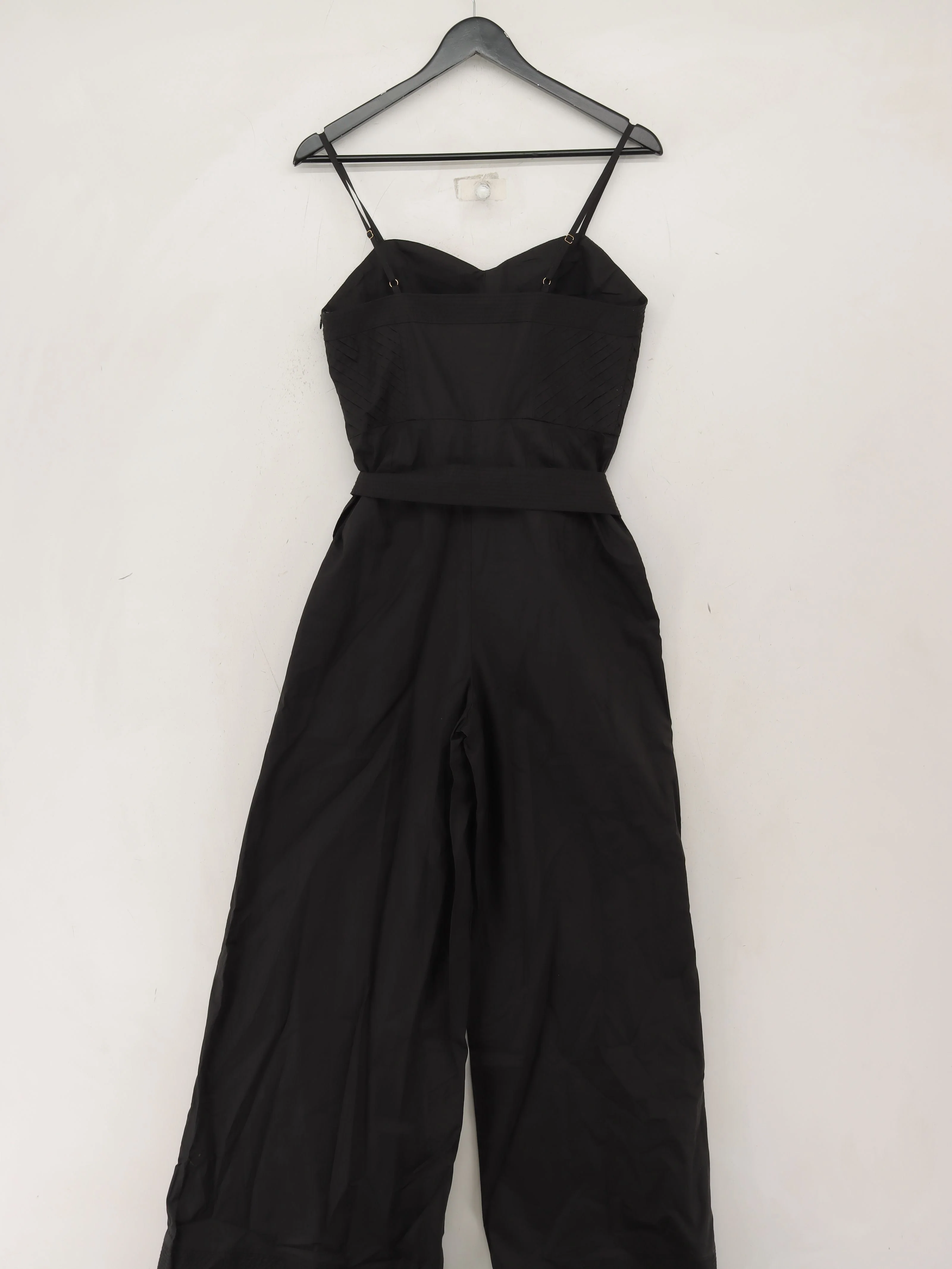 Karen Millen Women's Jumpsuit UK 10 Black 100% Cotton Wide-Leg Jumpsuit - Image 2
