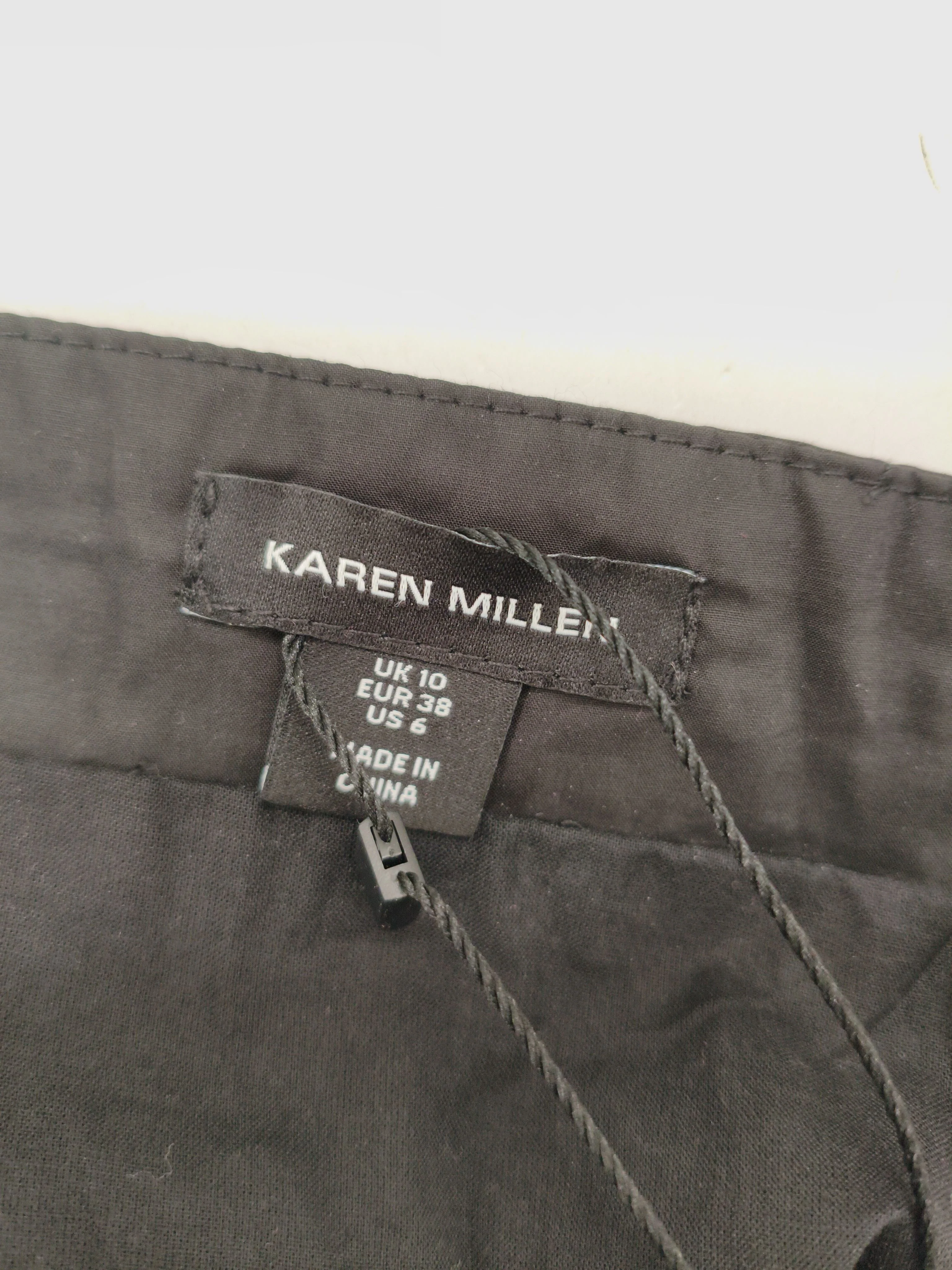Karen Millen Women's Jumpsuit UK 10 Black 100% Cotton Wide-Leg Jumpsuit - Image 6