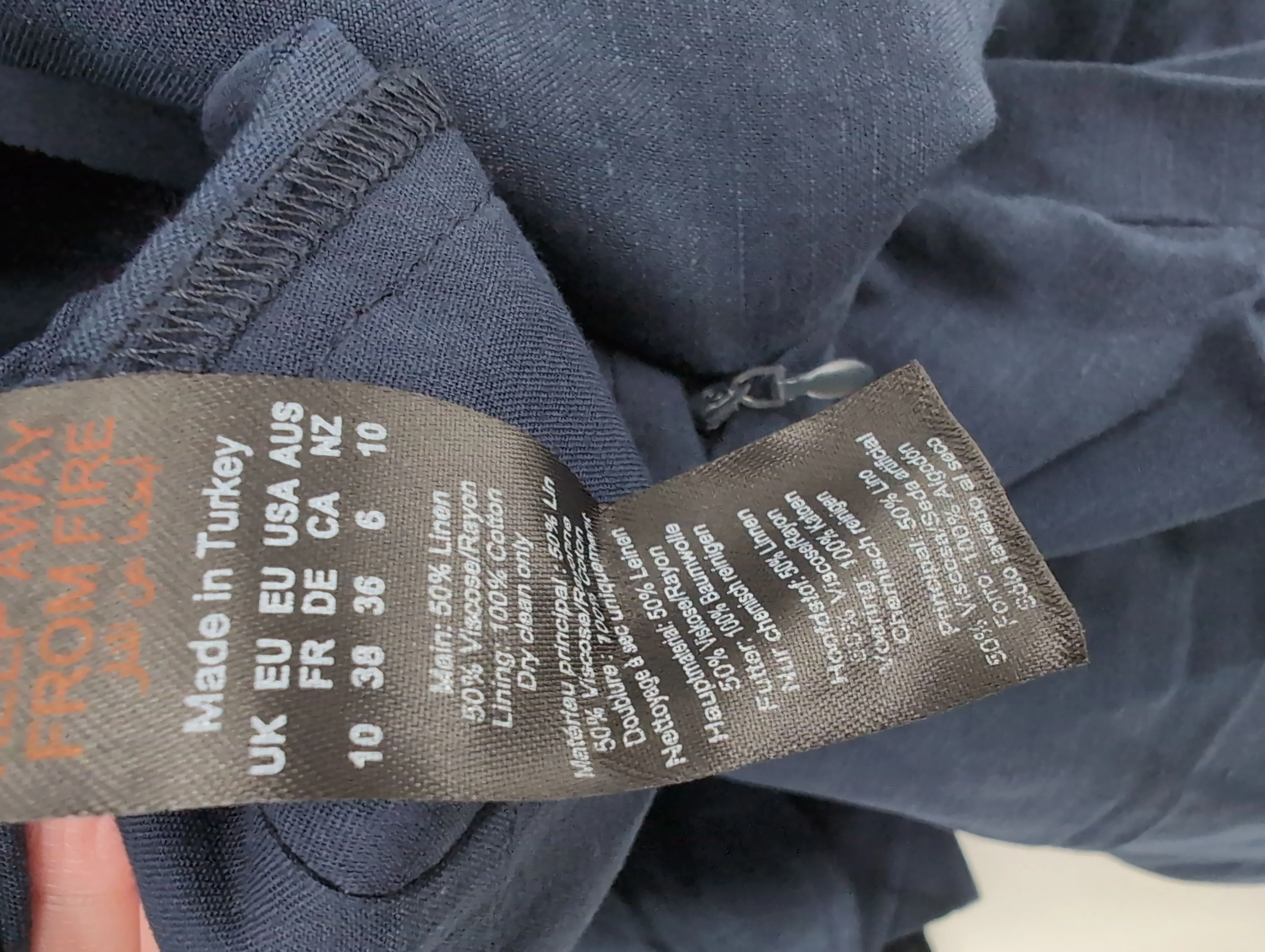 Karen Millen Women's Jumpsuit UK 10 Blue Linen New with tags - Image 6