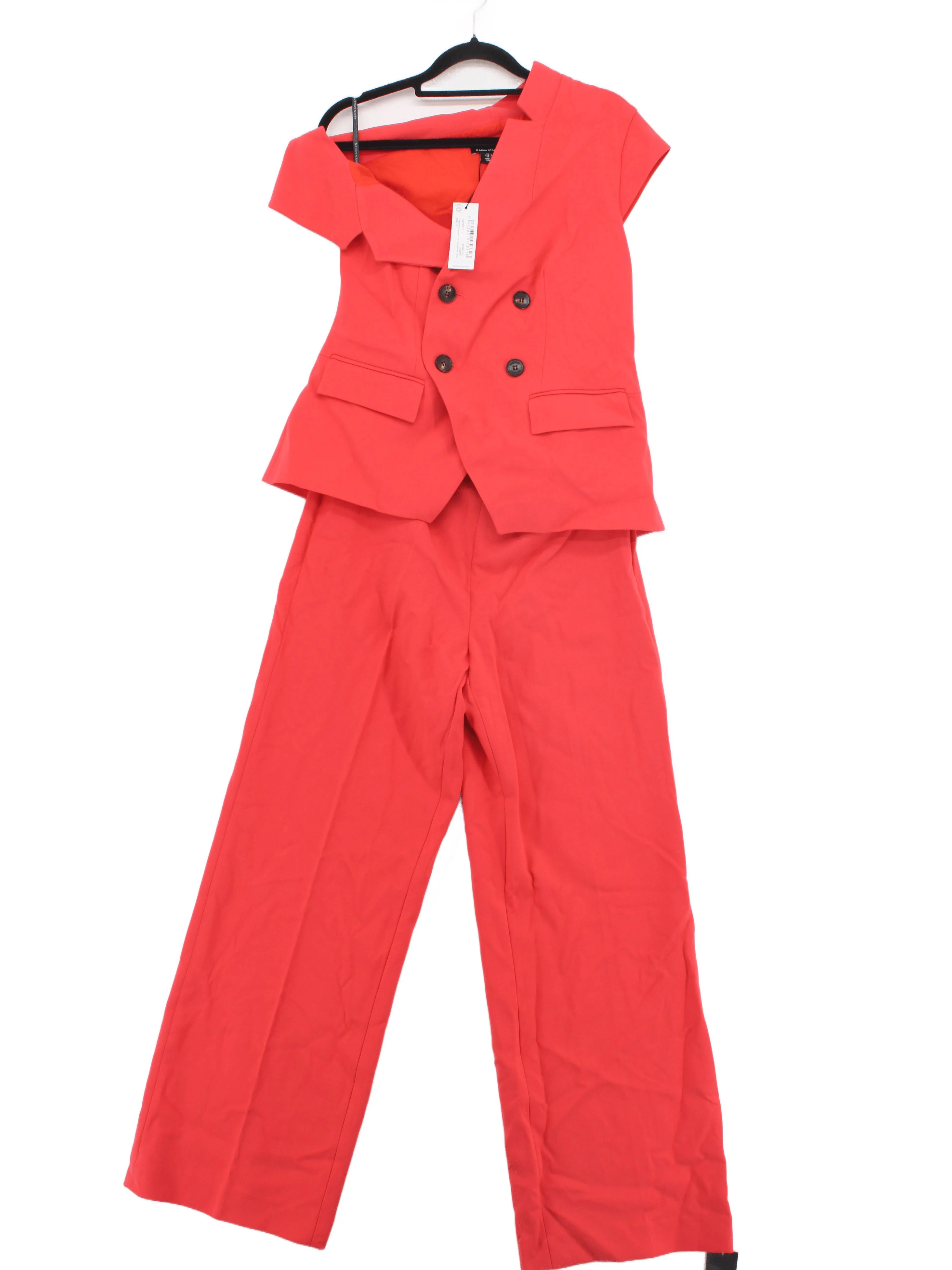 Karen Millen Women's Jumpsuit UK 10 Pink Polyester