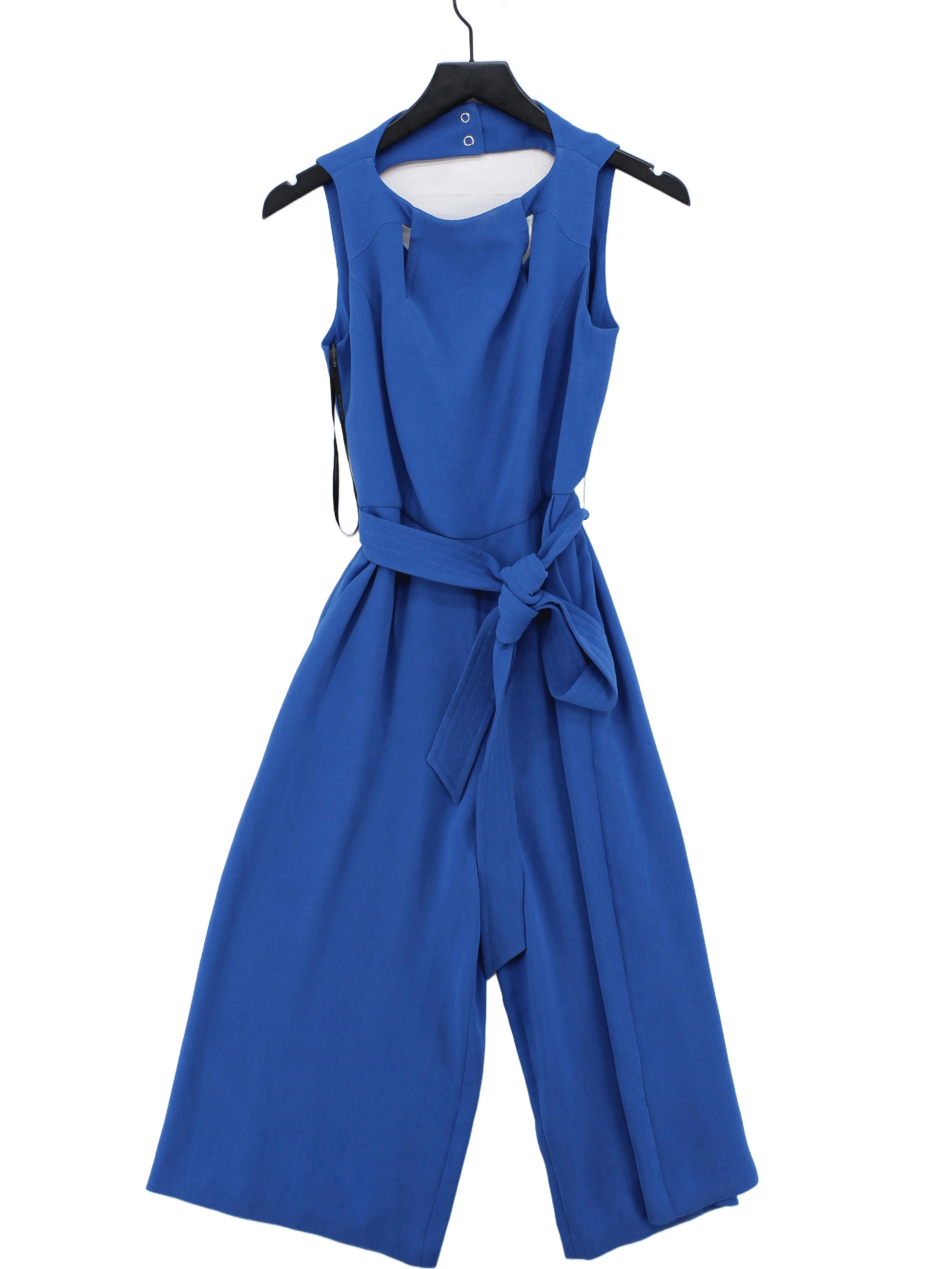Karen Millen Women's Jumpsuit UK 12 Blue Acetate