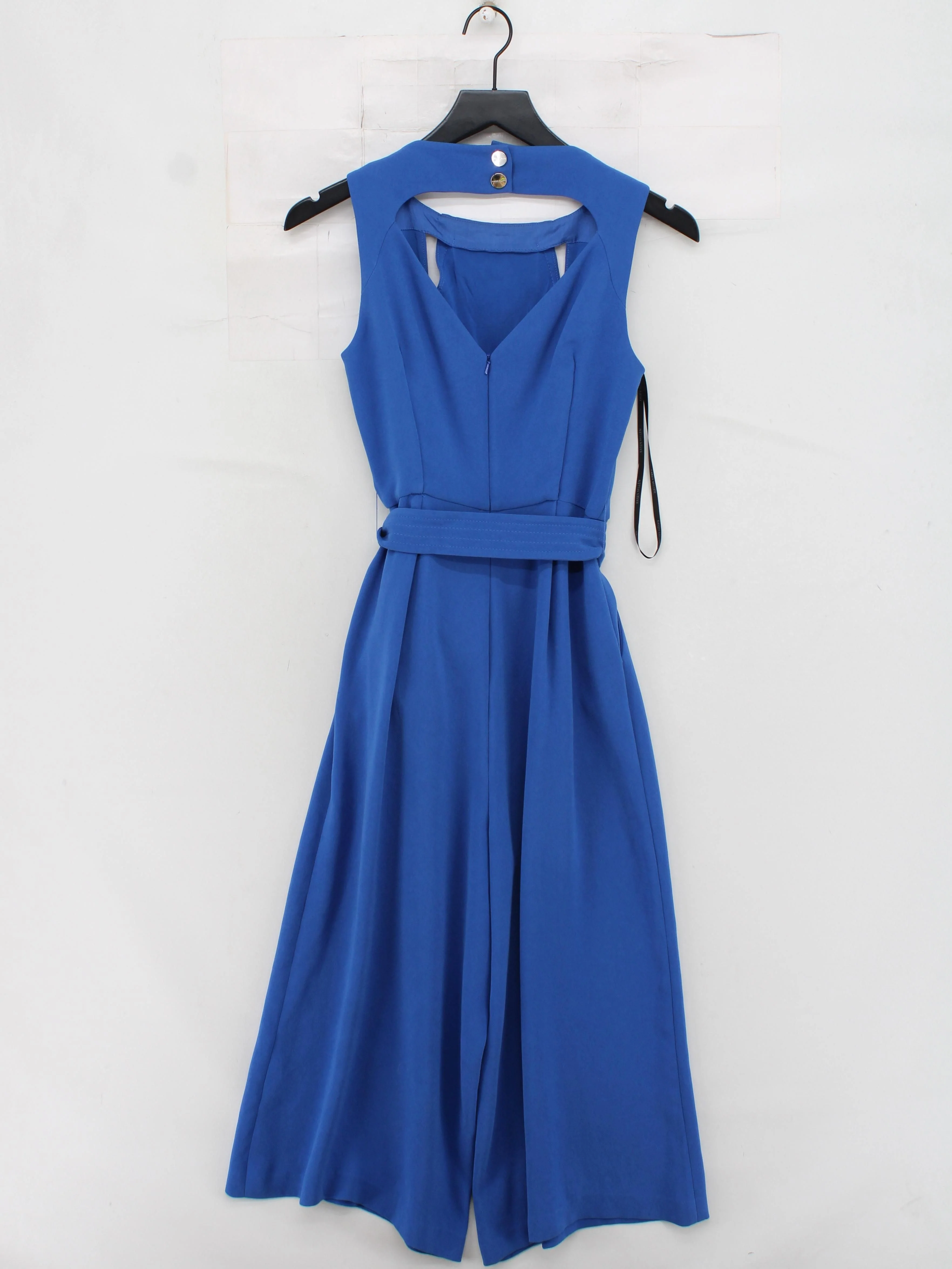 Karen Millen Women's Jumpsuit UK 12 Blue Acetate - Image 2