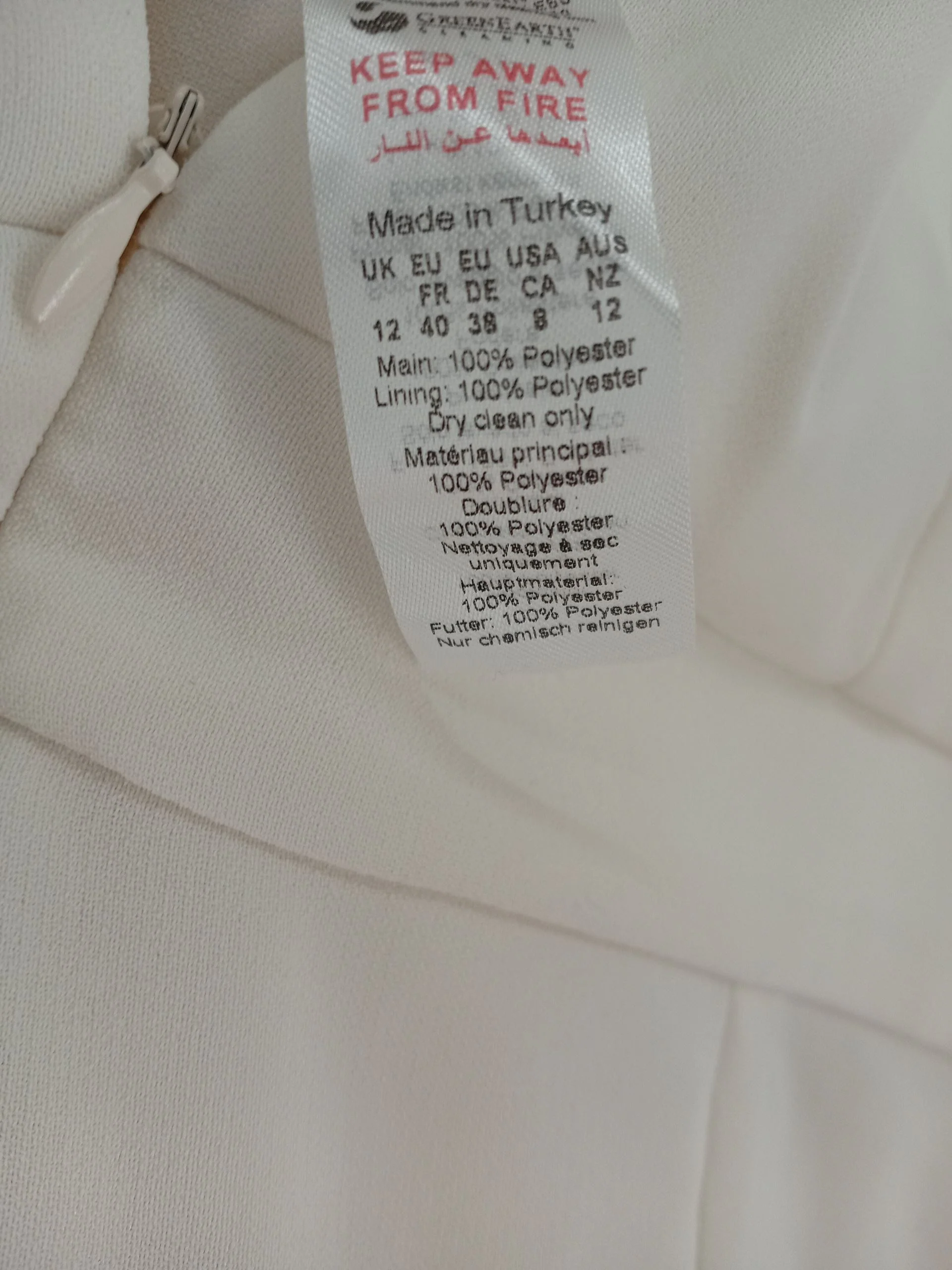 Karen Millen Women's Jumpsuit UK 12 Cream 100% Polyester Wide-Leg Jumpsuit - Image 7