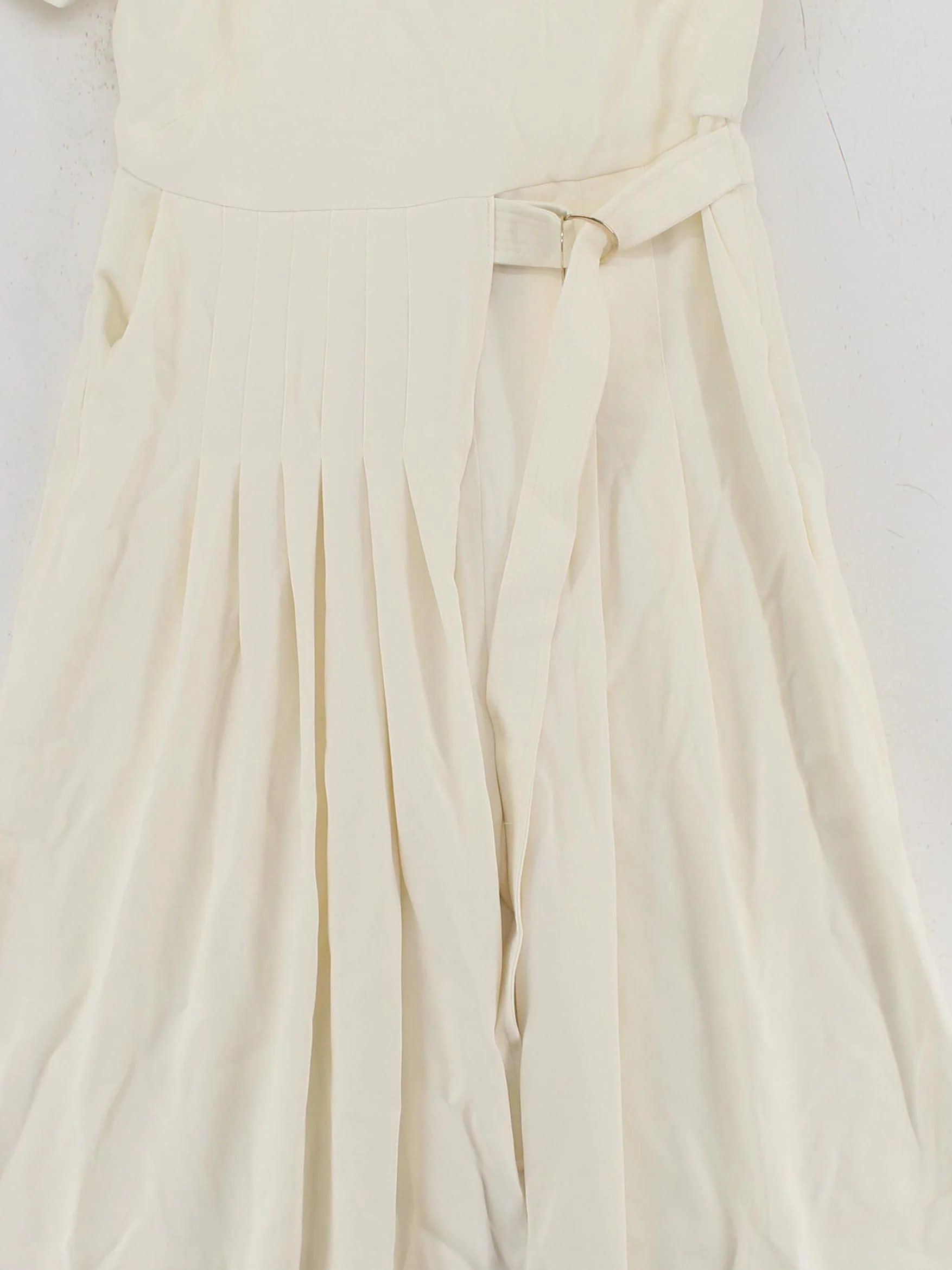 Karen Millen Women's Jumpsuit UK 12 Cream 100% Polyester Wide-Leg Jumpsuit - Image 3