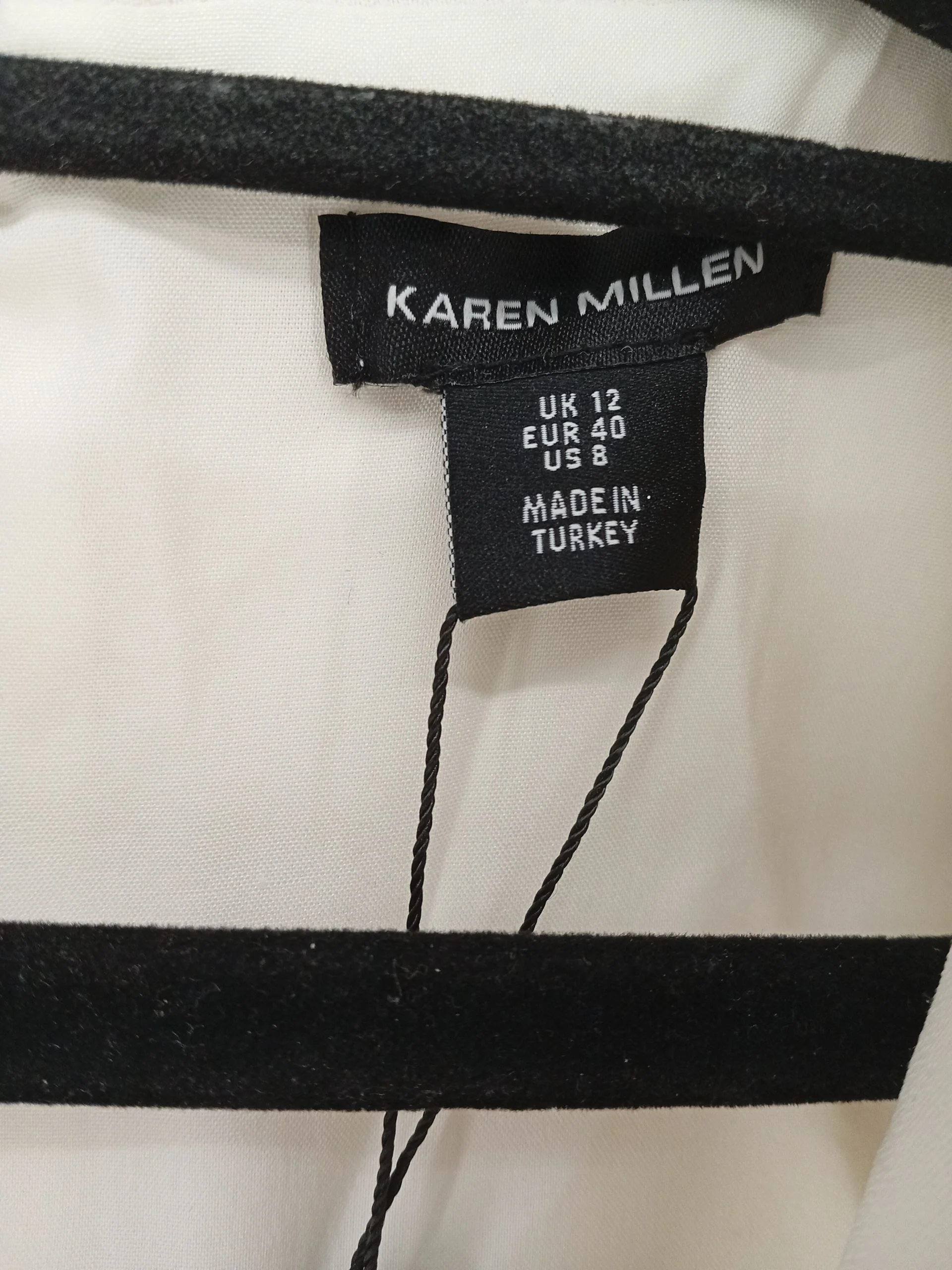 Karen Millen Women's Jumpsuit UK 12 Cream 100% Polyester Wide-Leg Jumpsuit - Image 7