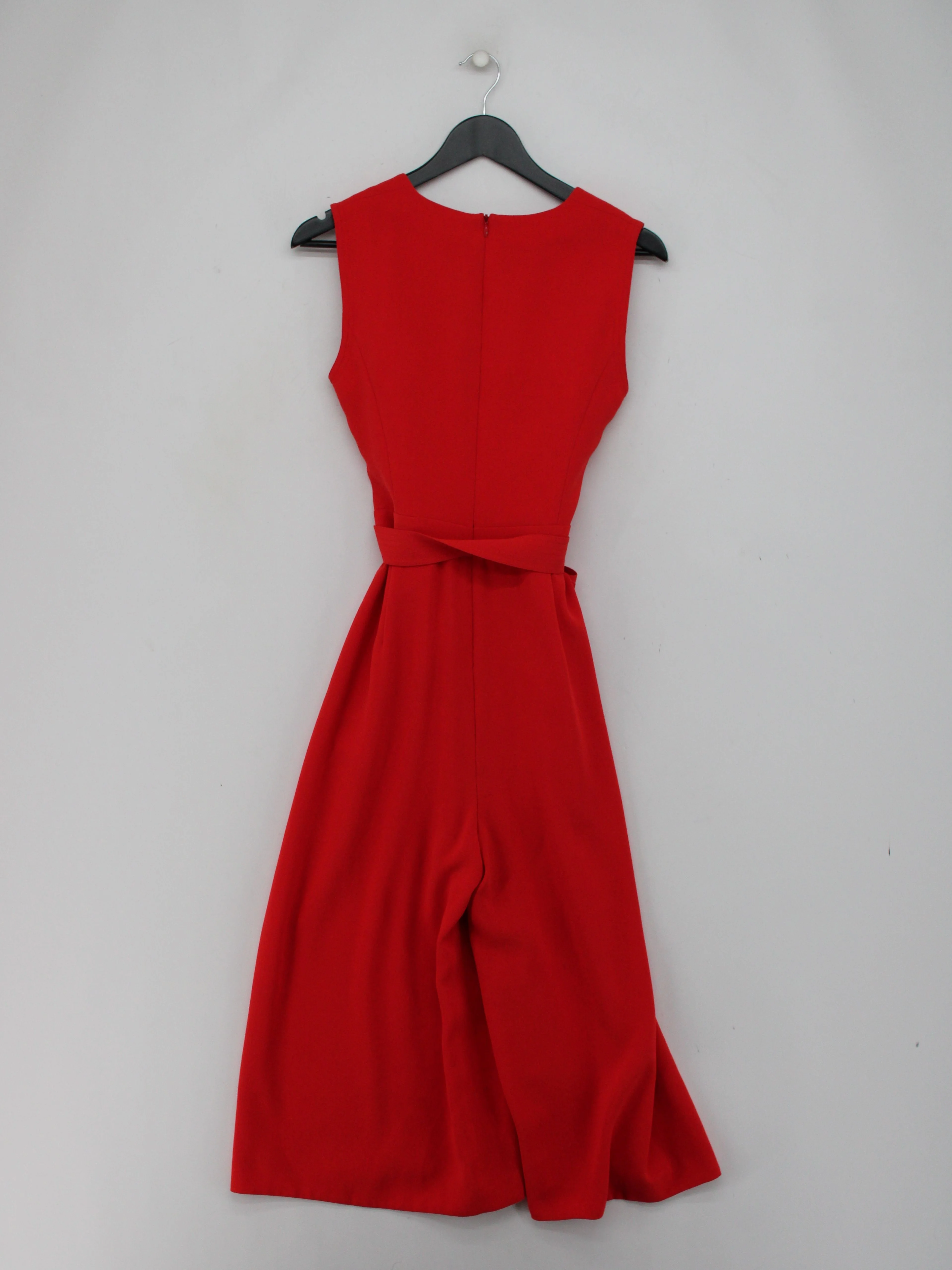 Karen Millen Women's Jumpsuit UK 12 Red 100% Polyester Wide-Leg Jumpsuit - Image 2