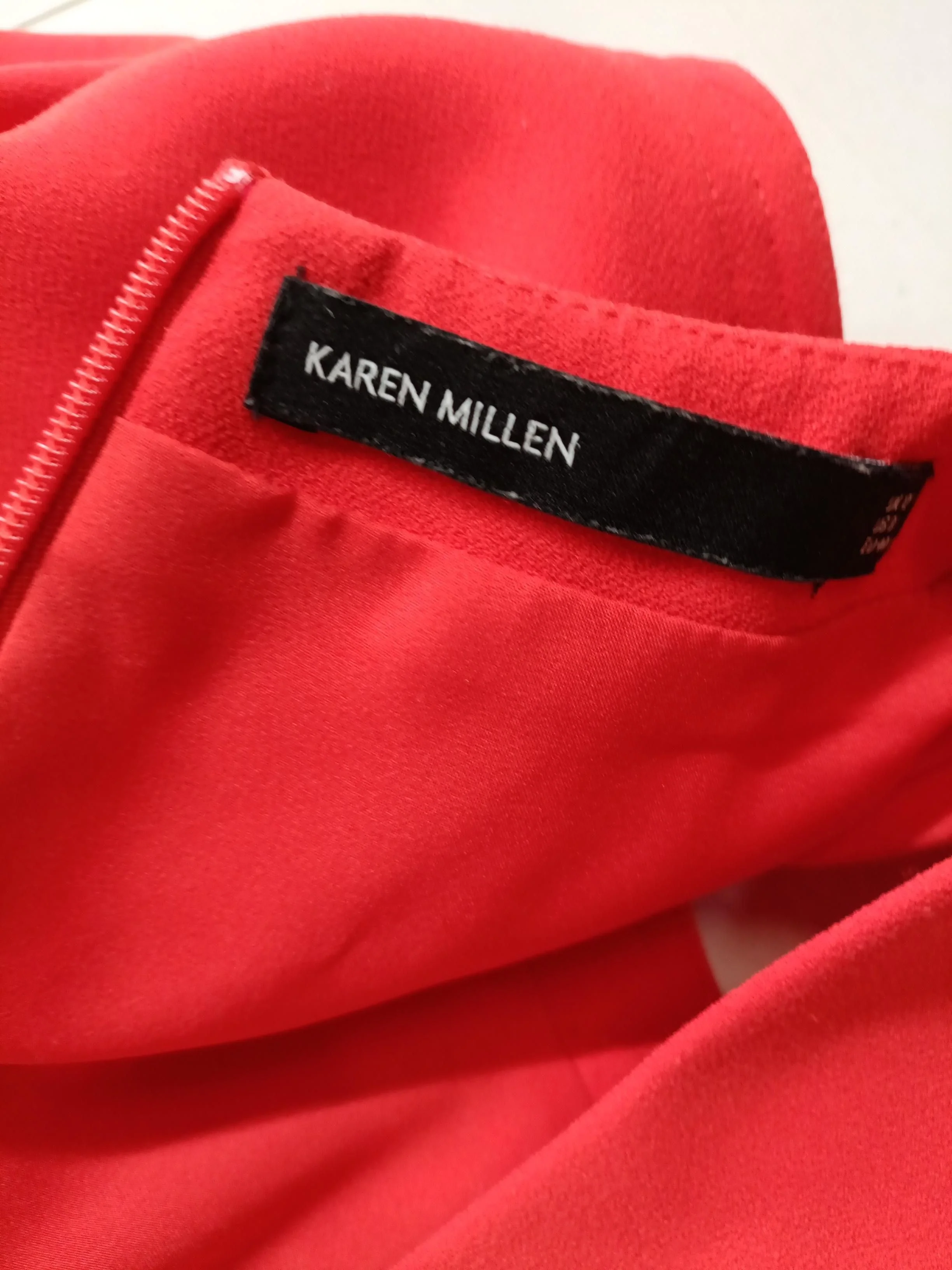 Karen Millen Women's Jumpsuit UK 12 Red 100% Polyester Wide-Leg Jumpsuit - Image 5