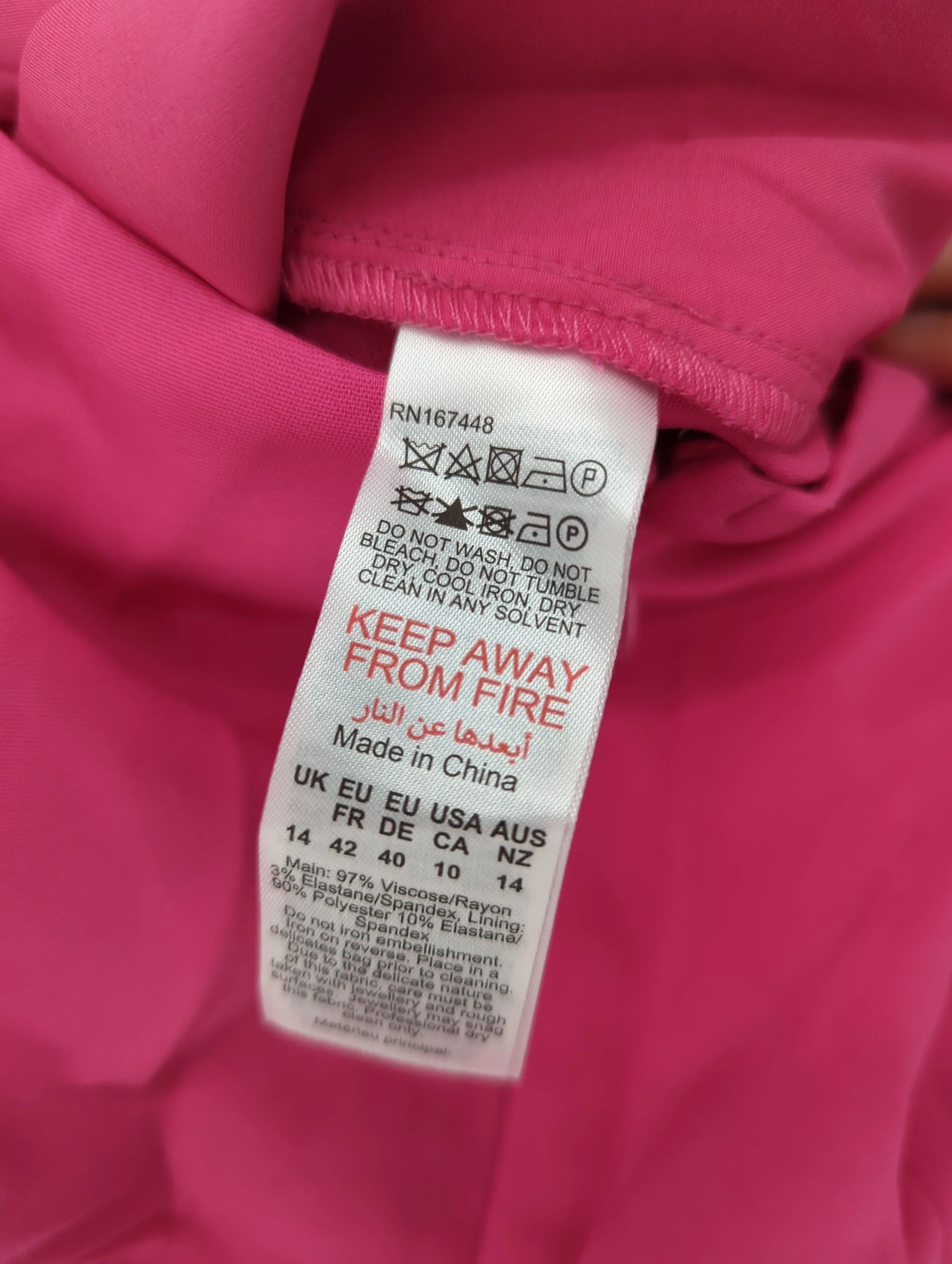 Karen Millen Women's Jumpsuit UK 14 Pink Viscose New with tags - Image 7