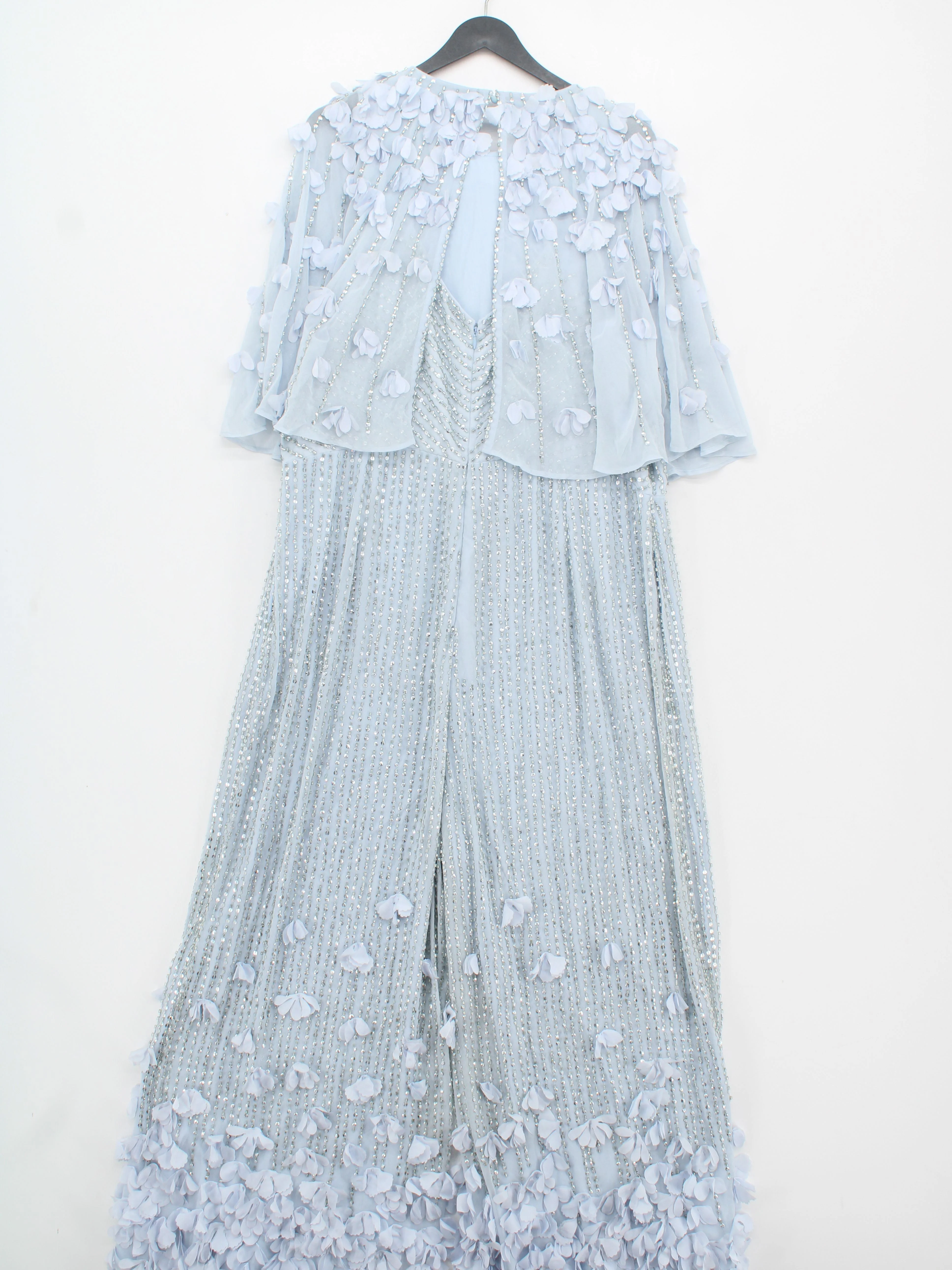 Karen Millen Women's Jumpsuit UK 22 Blue 100% Polyester Wide-Leg Jumpsuit - Image 2