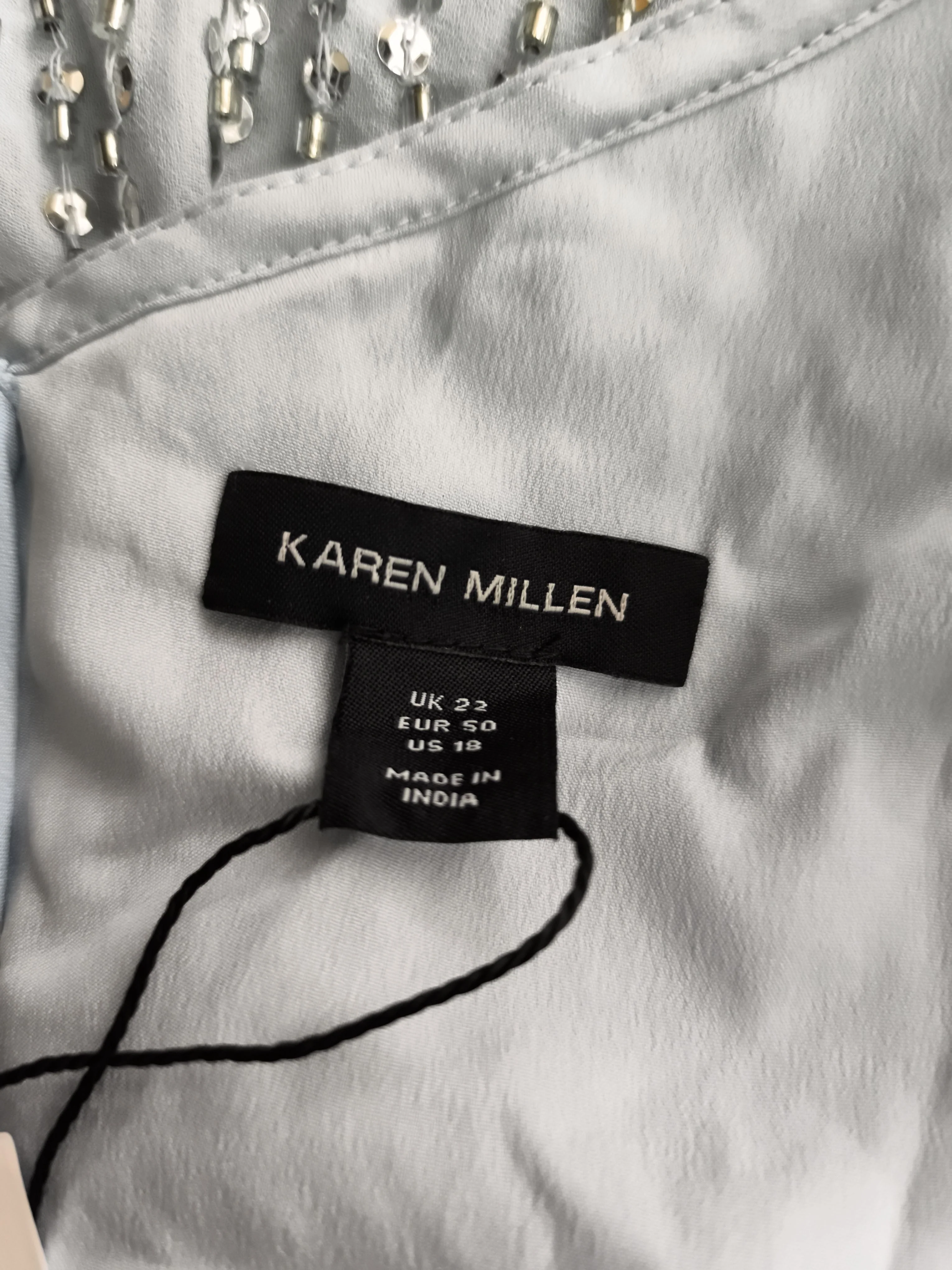 Karen Millen Women's Jumpsuit UK 22 Blue 100% Polyester Wide-Leg Jumpsuit - Image 6