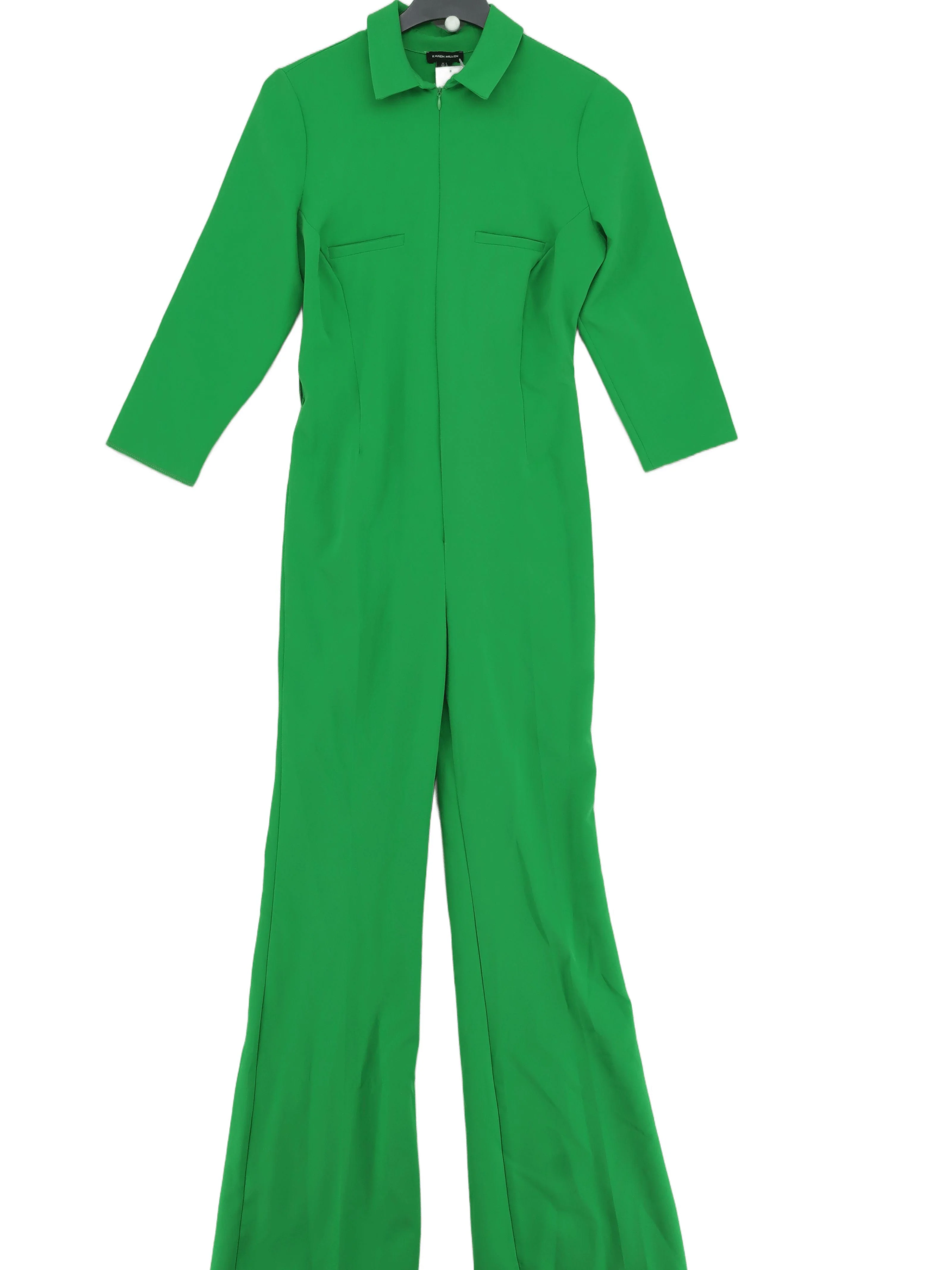 Karen Millen Women's Jumpsuit UK 8 Green Polyester with Elastane Jumpsuit