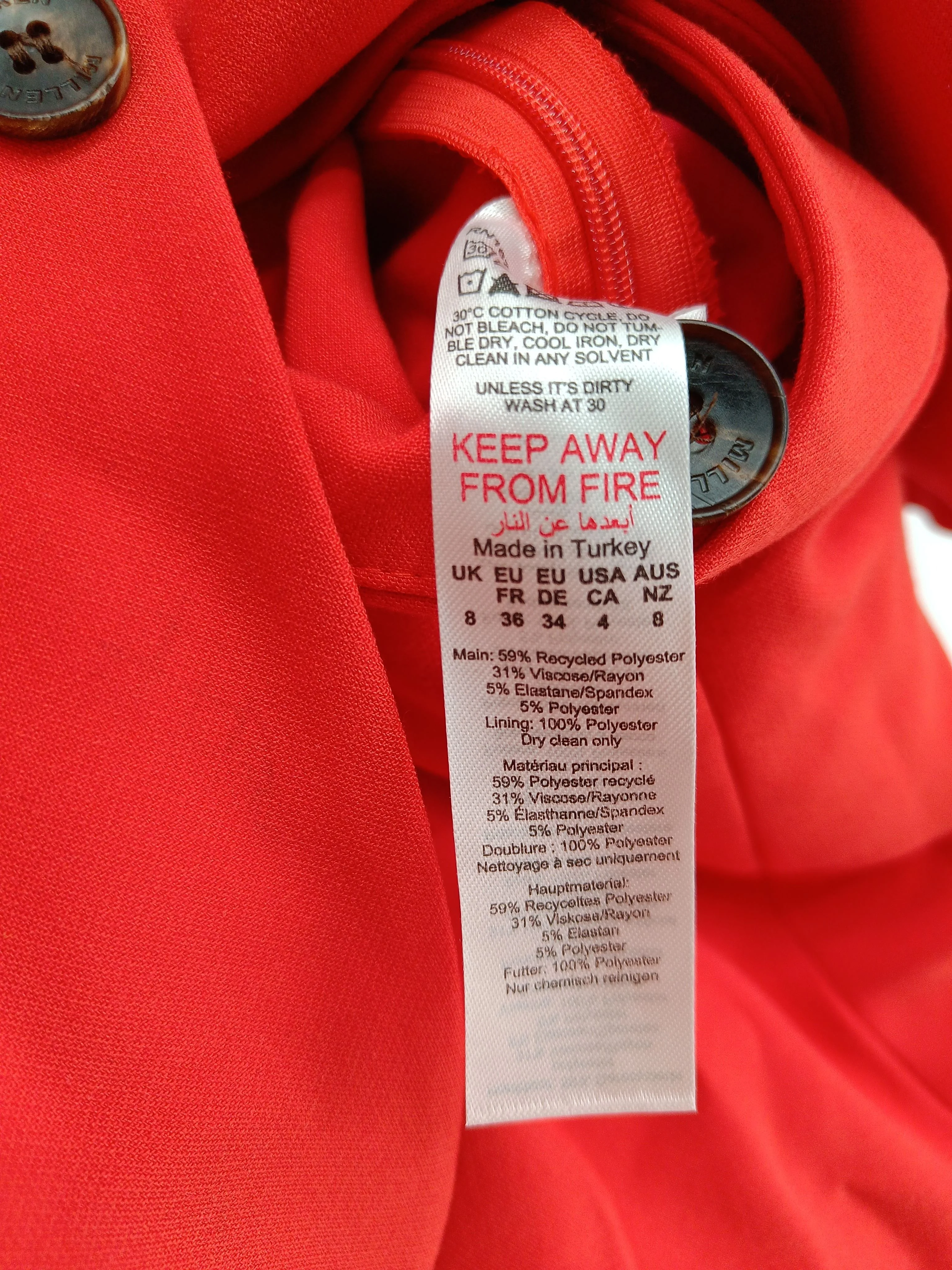 Karen Millen Women's Jumpsuit UK 8 Red Polyester New with tags - Image 7