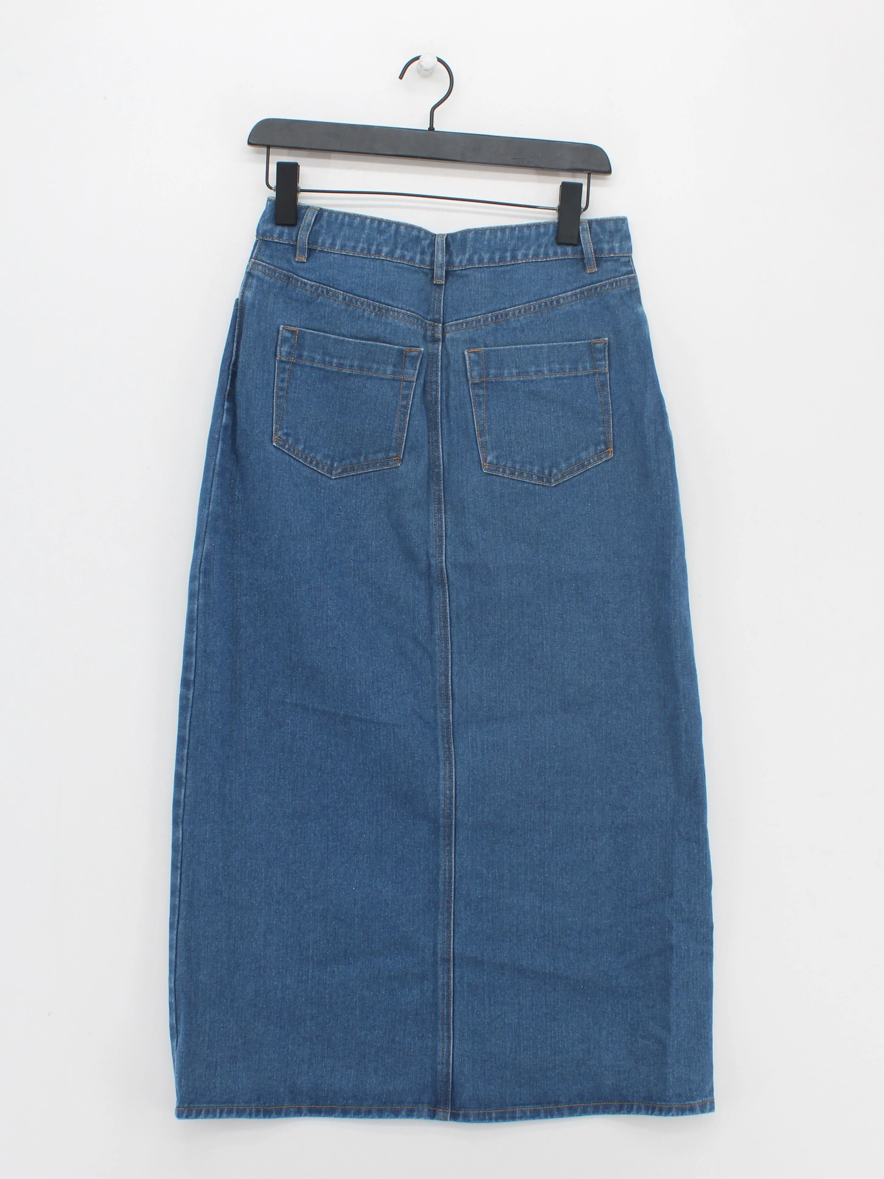 Karen Millen Women's Maxi Skirt UK 10 Blue Cotton New with tags - Image 2