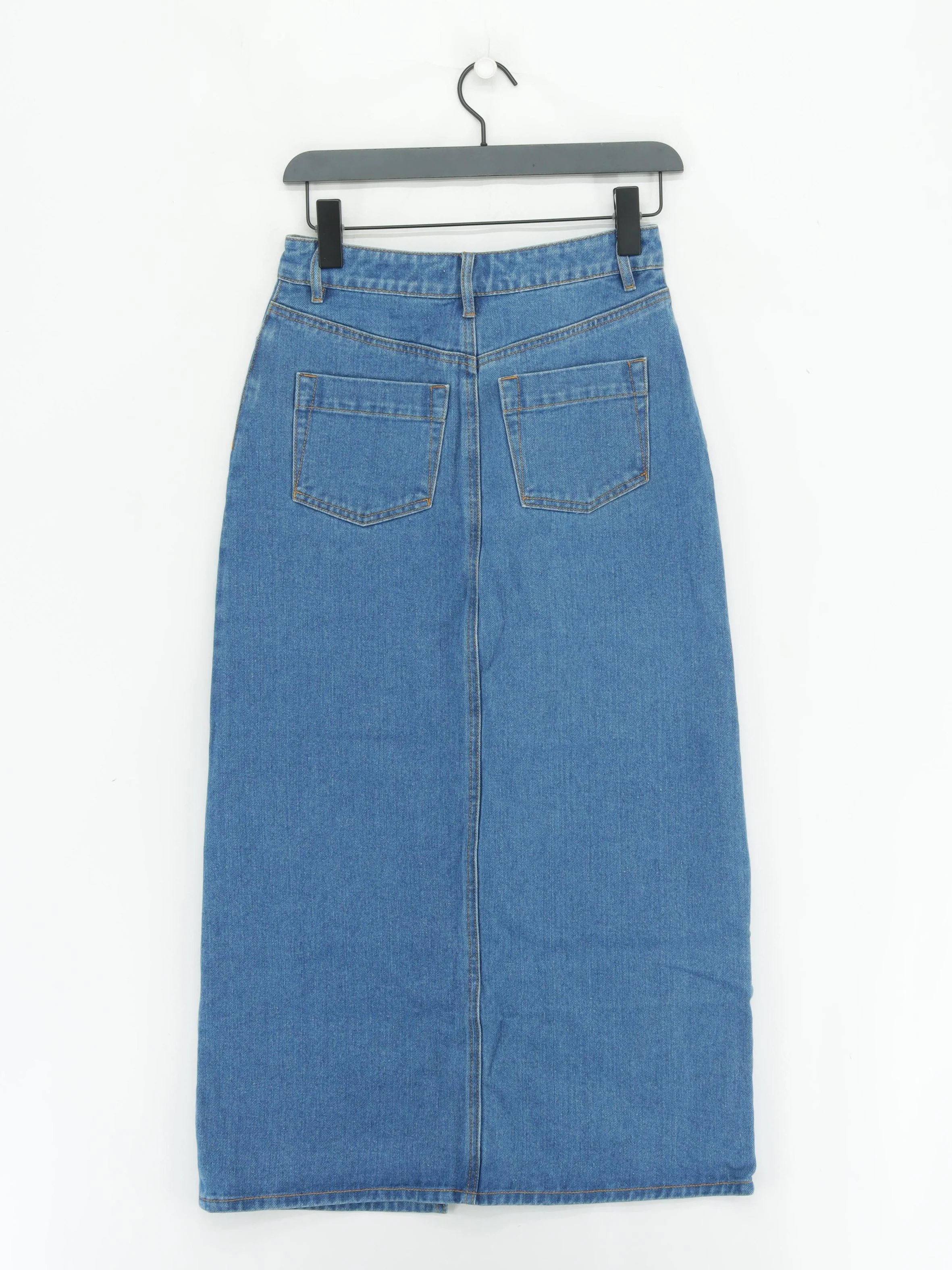 Karen Millen Women's Maxi Skirt UK 6 Blue Cotton New with tags - Image 2