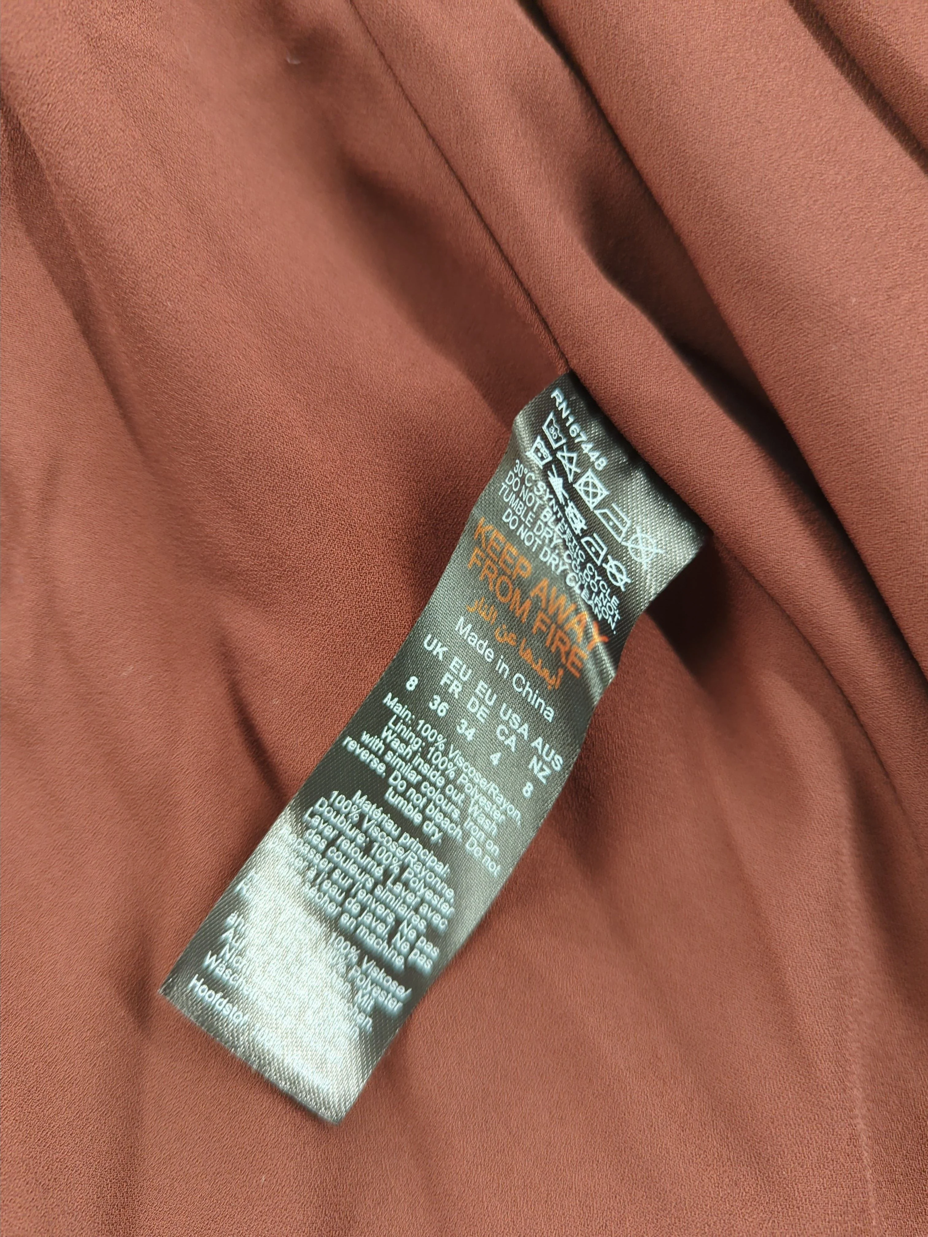 Karen Millen Women's Maxi Skirt UK 8 Brown Viscose New with tags - Image 7