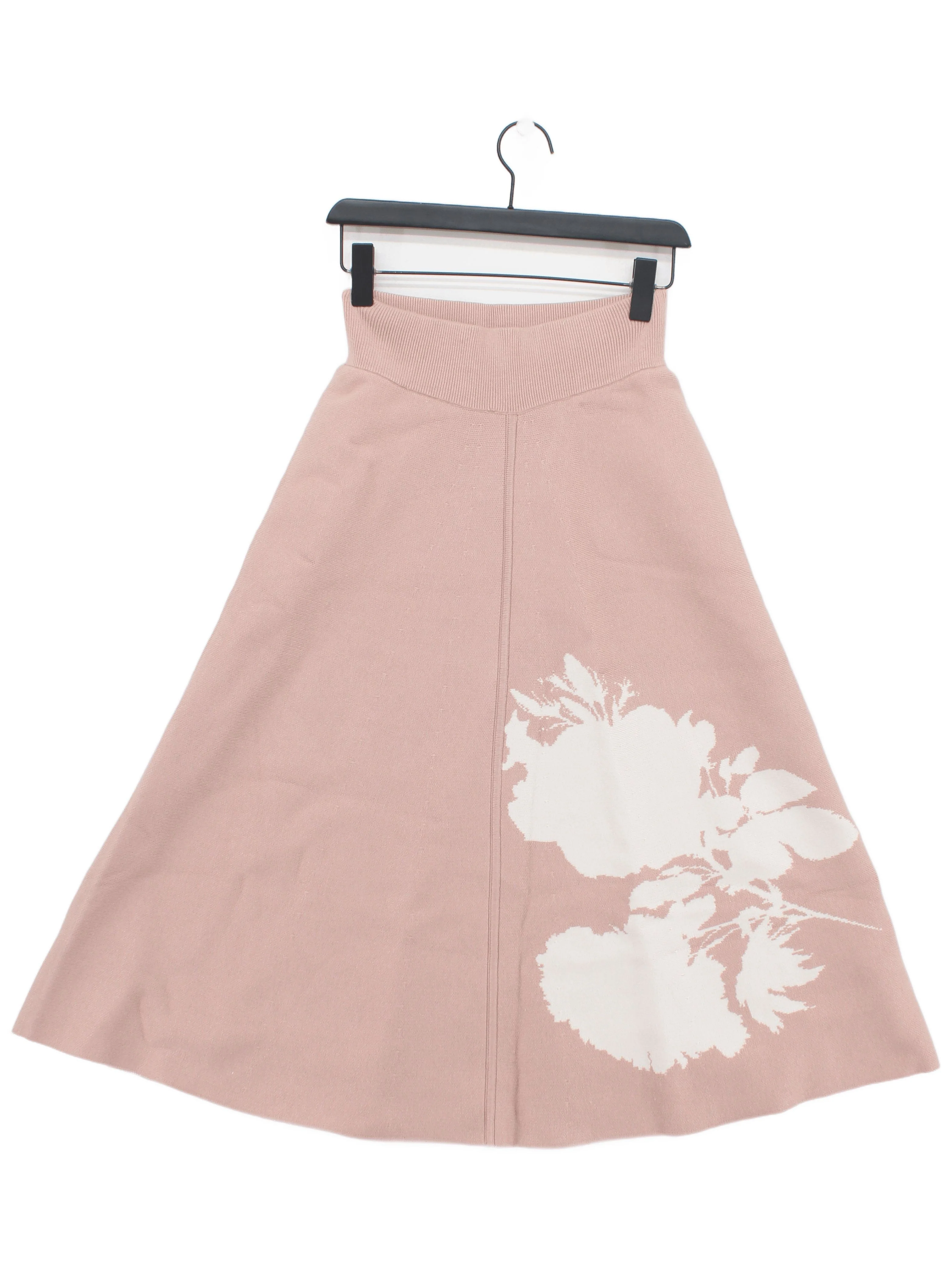 Karen Millen Women's Midi Skirt S Pink Viscose with Polyester, Polyamide A-Line - Image 2