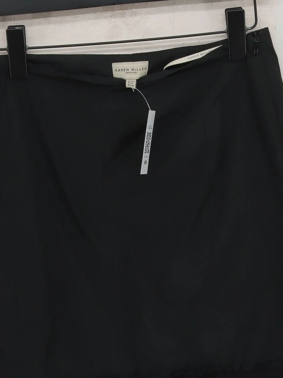 Karen Millen Women's Midi Skirt UK 10 Black Polyester - Image 3