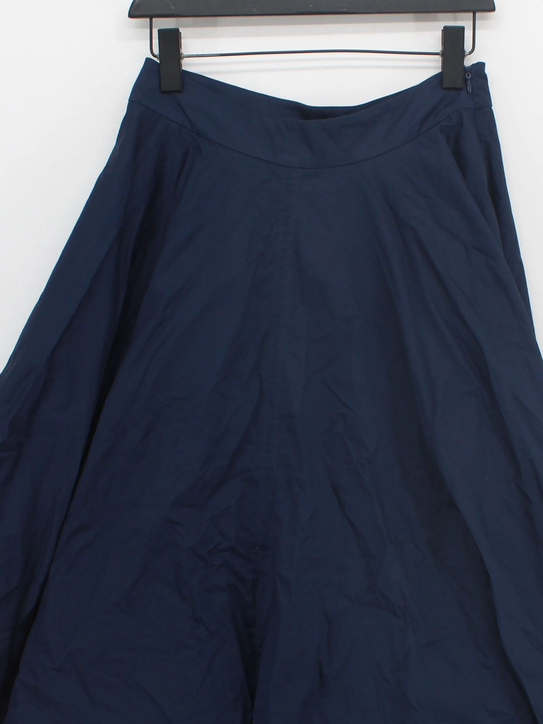 Karen Millen Women's Midi Skirt UK 10 Blue 100% Cotton Midi A-Line - Image 3