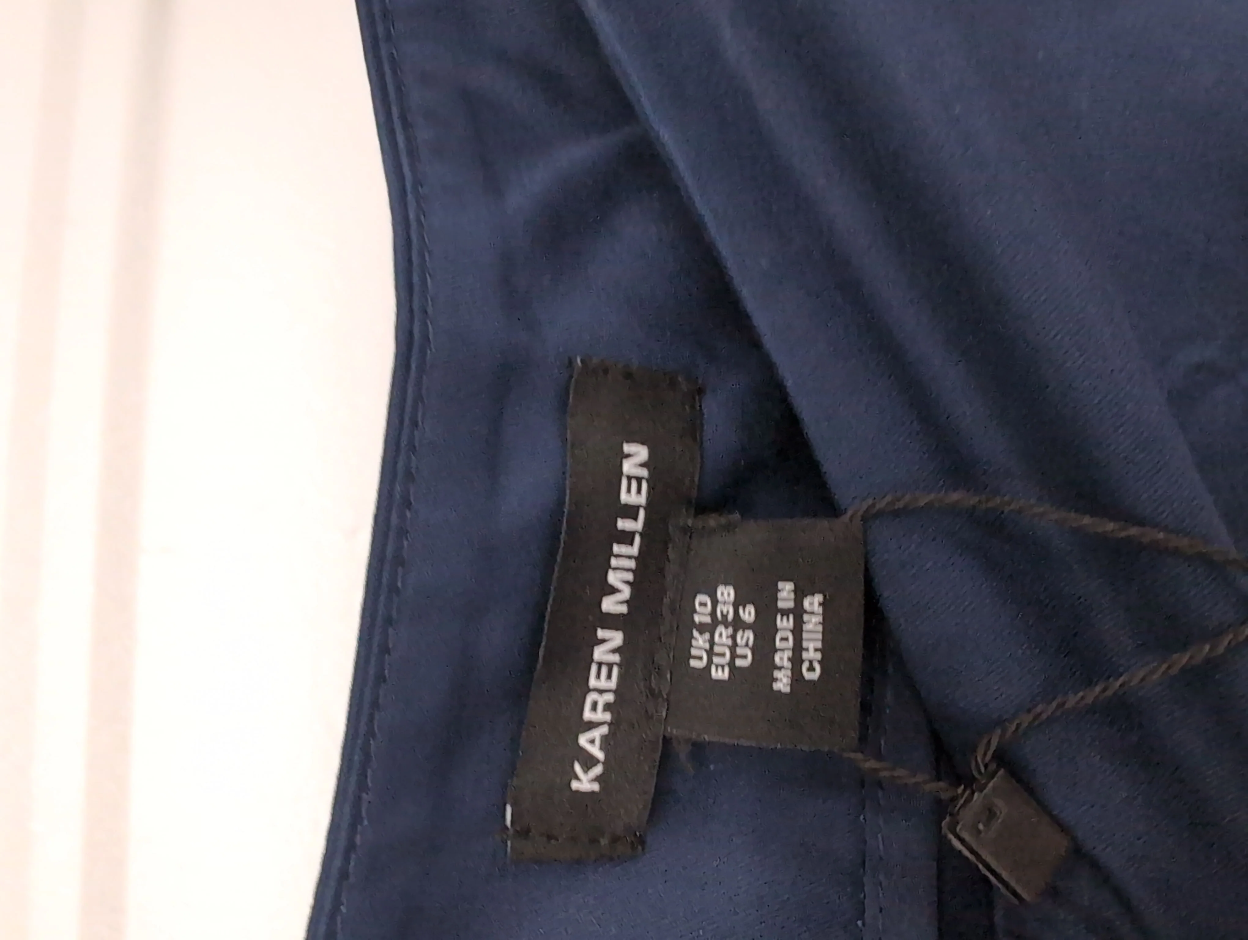 Karen Millen Women's Midi Skirt UK 10 Blue 100% Cotton Midi A-Line - Image 7