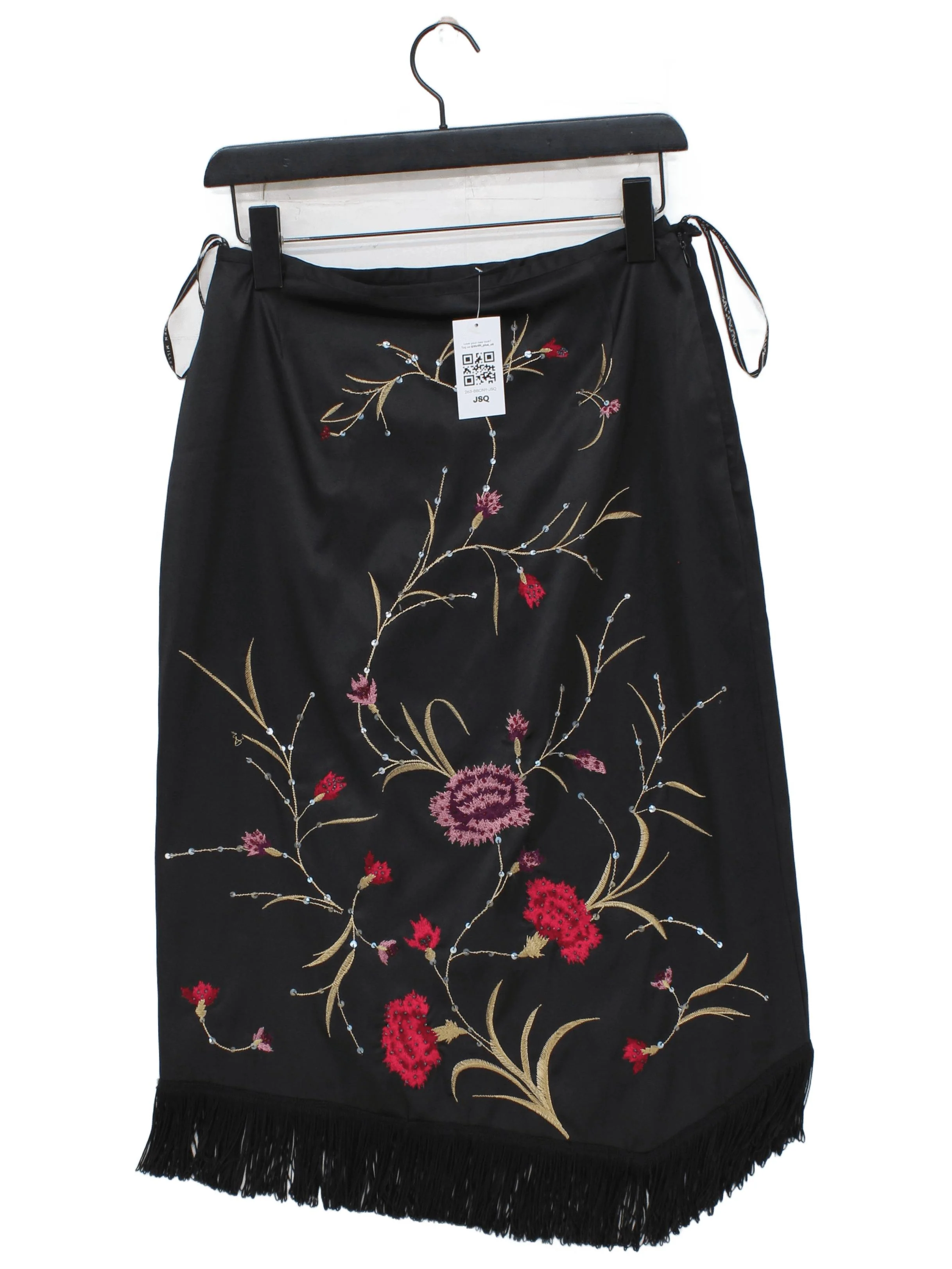 Karen Millen Women's Midi Skirt UK 12 Black Polyester with Elastane A-Line