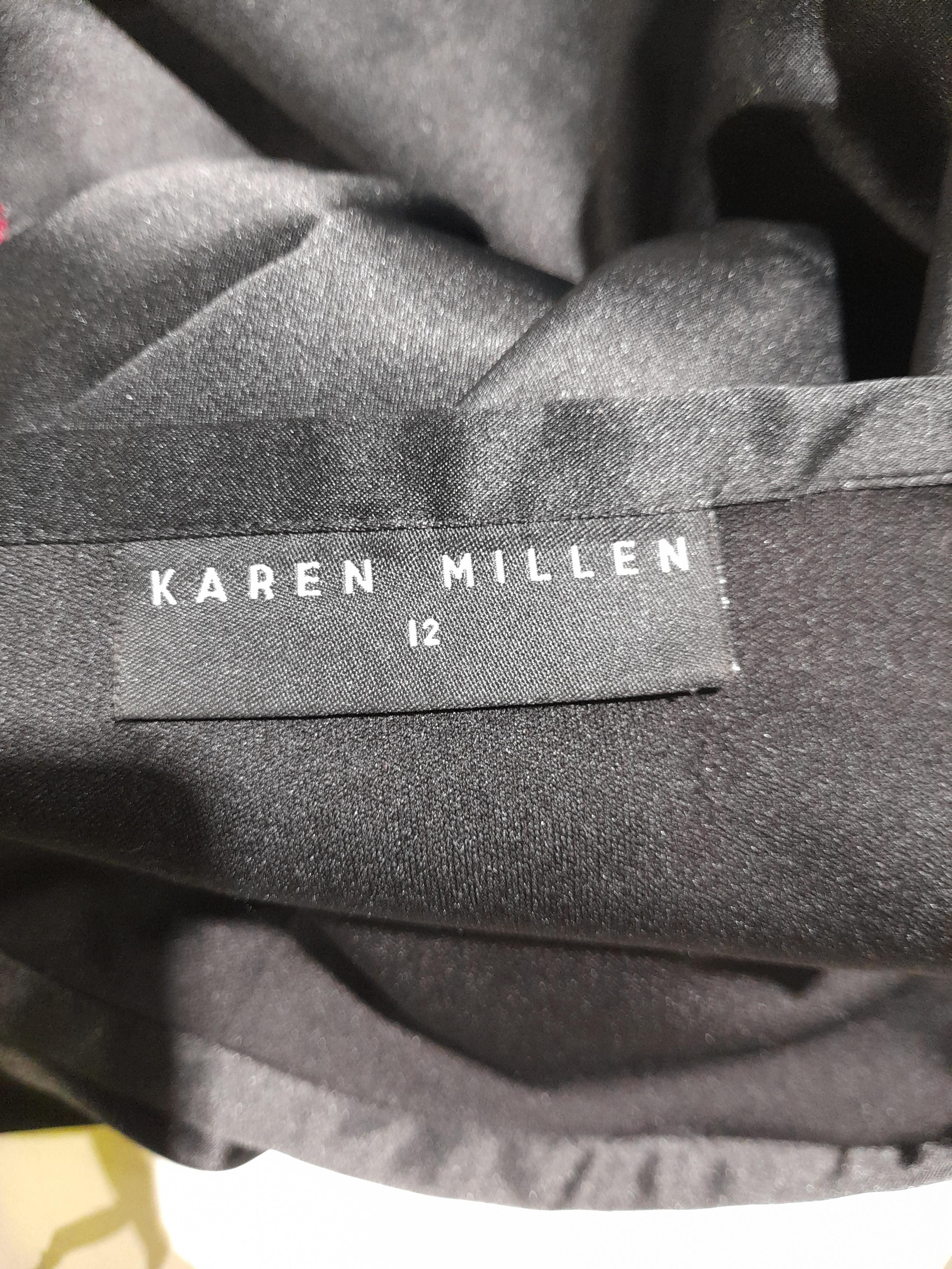 Karen Millen Women's Midi Skirt UK 12 Black Polyester with Elastane A-Line - Image 5