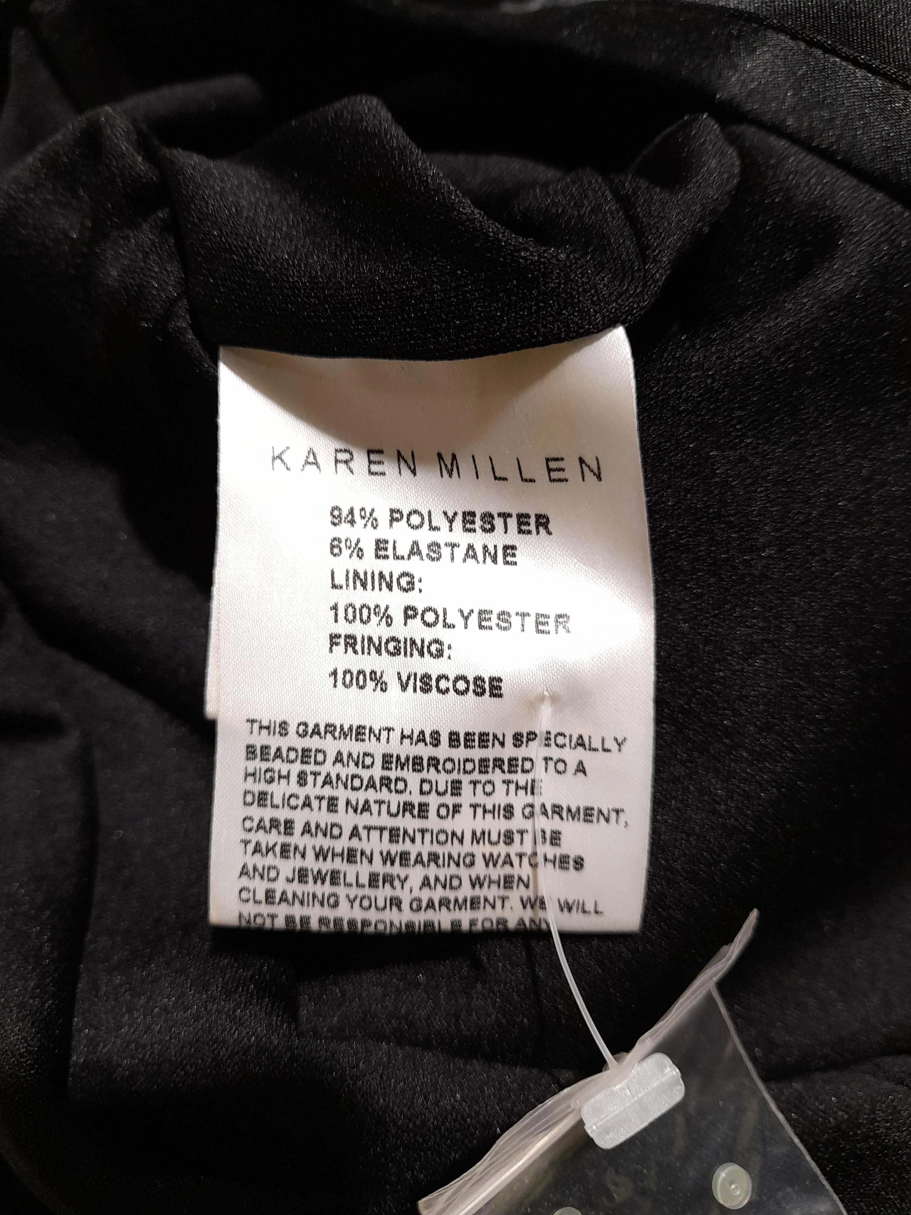 Karen Millen Women's Midi Skirt UK 12 Black Polyester with Elastane A-Line - Image 6