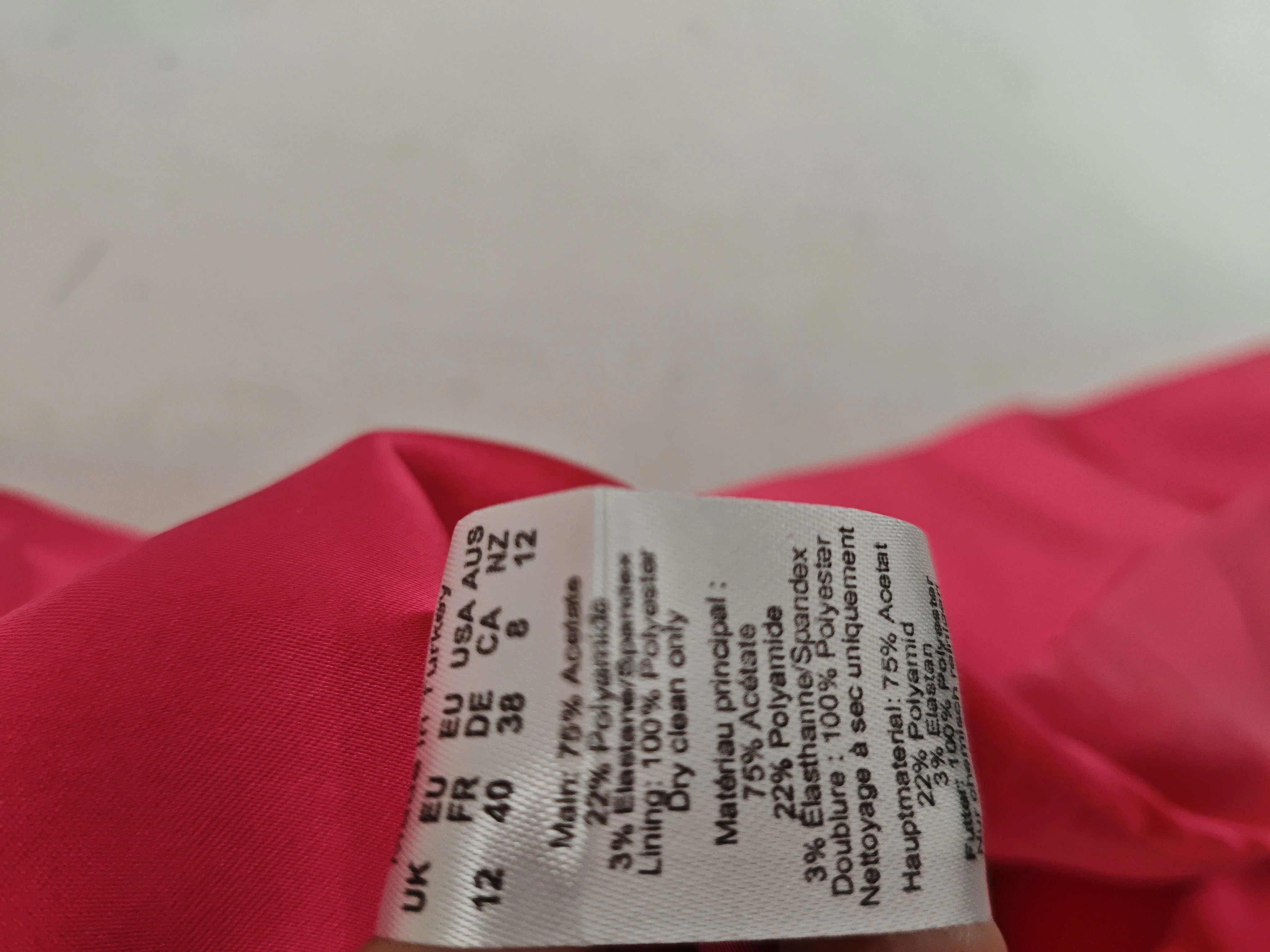 Karen Millen Women's Midi Skirt UK 12 Pink Acetate - Image 7