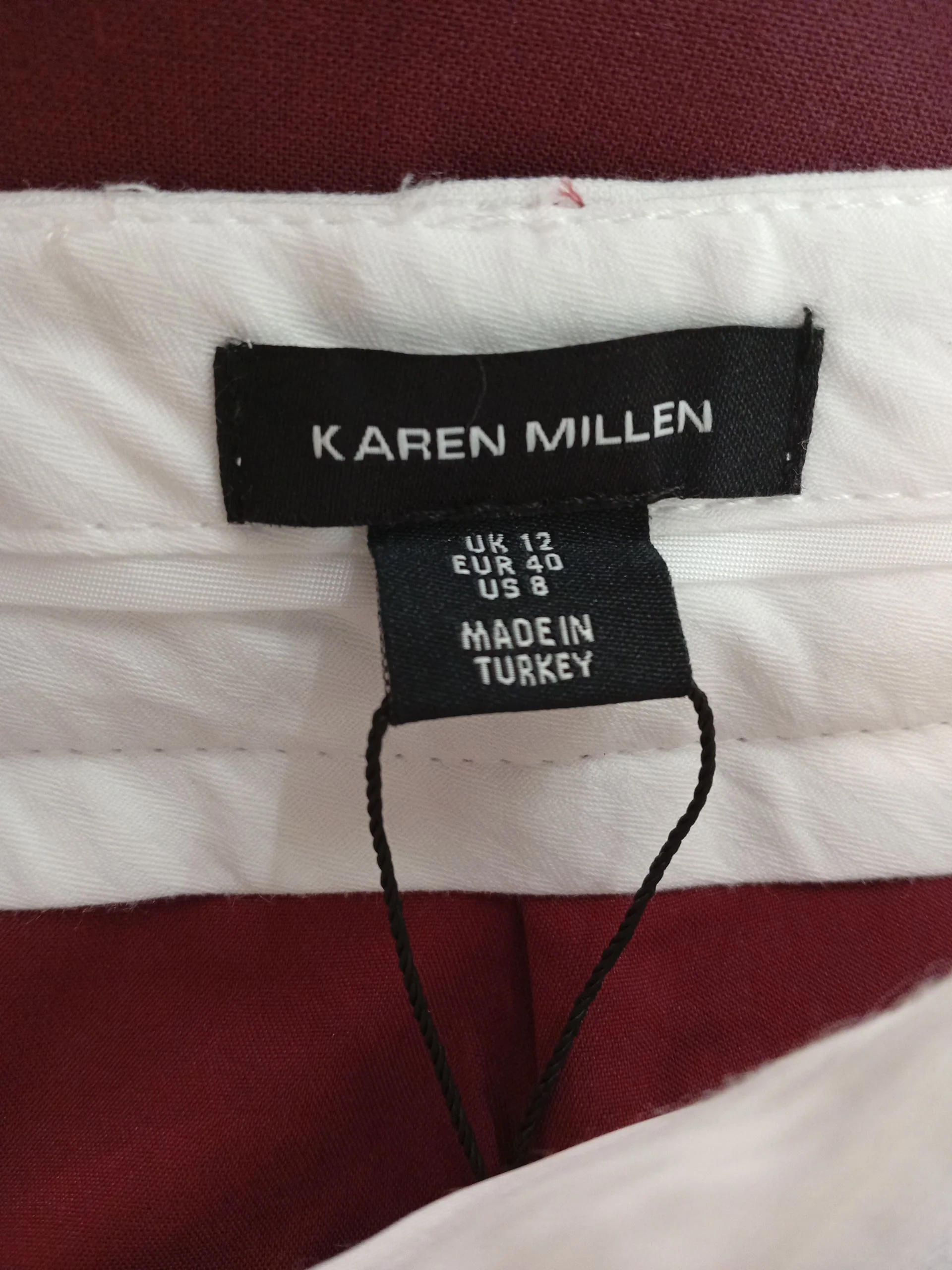 Karen Millen Women's Midi Skirt UK 12 Red Viscose - Image 6