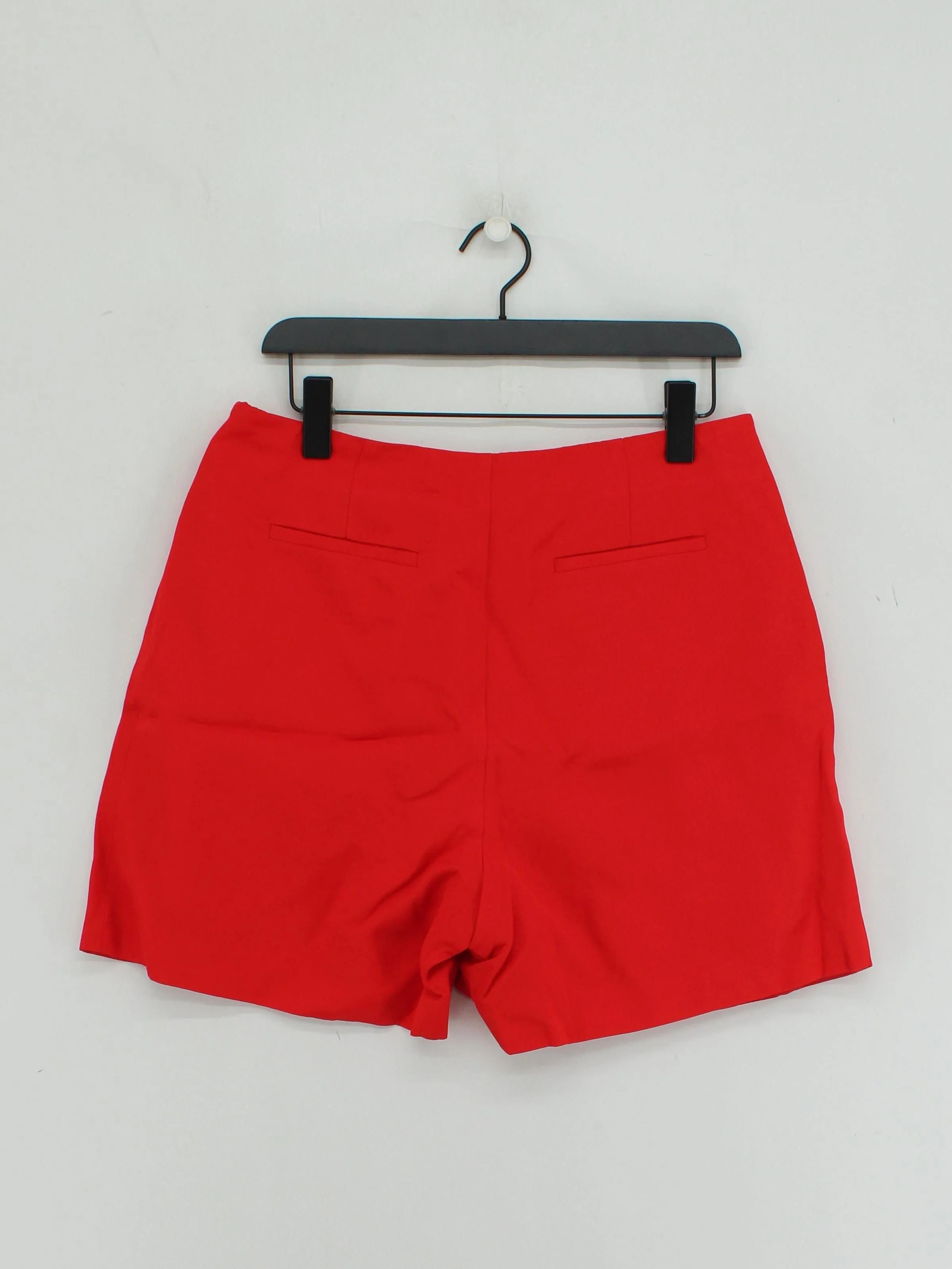 Karen Millen Women's Midi Skirt UK 12 Red Viscose with Linen, Polyester Skort - Image 2