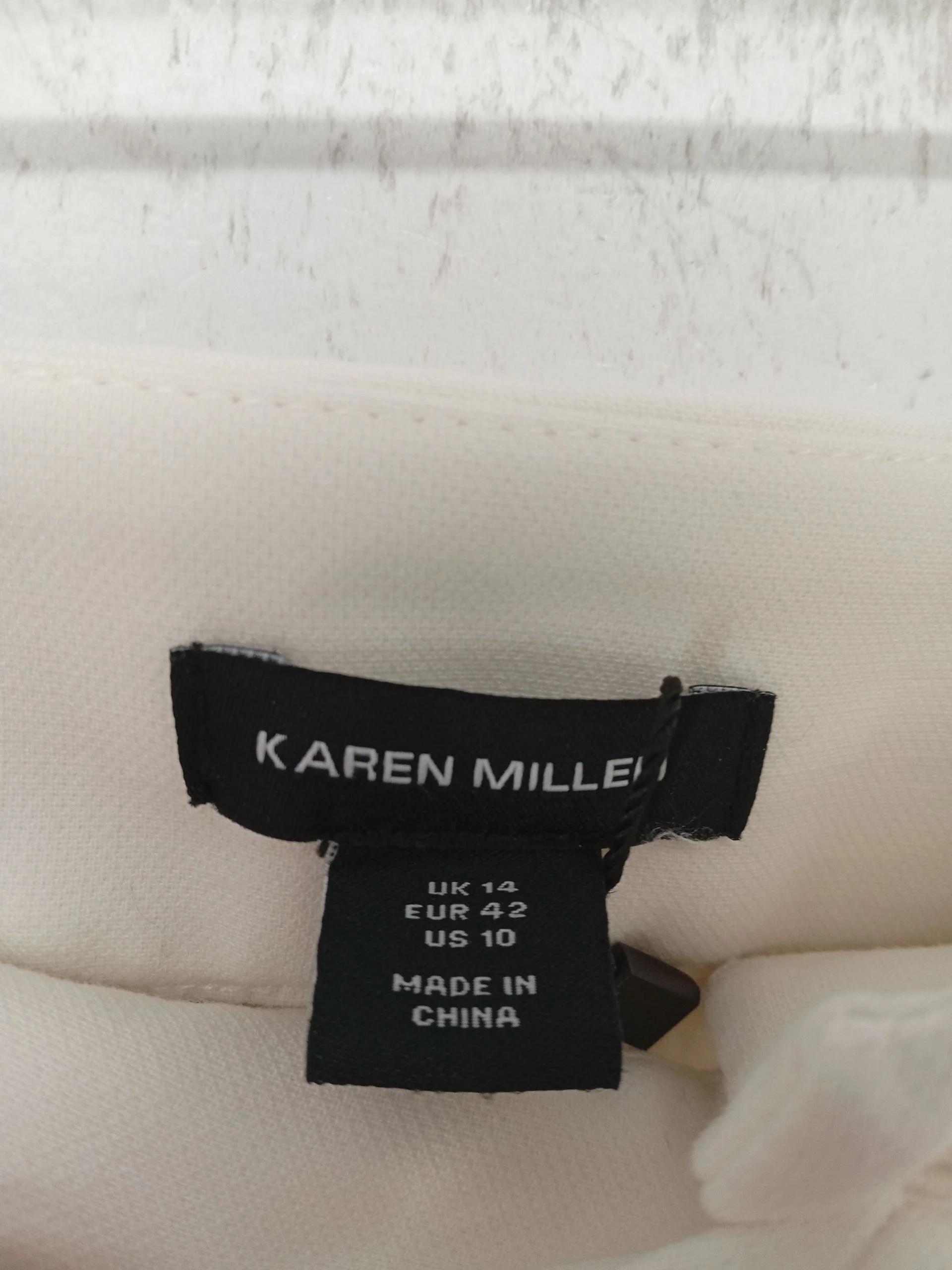 Karen Millen Women's Midi Skirt UK 14 Cream Polyester - Image 6