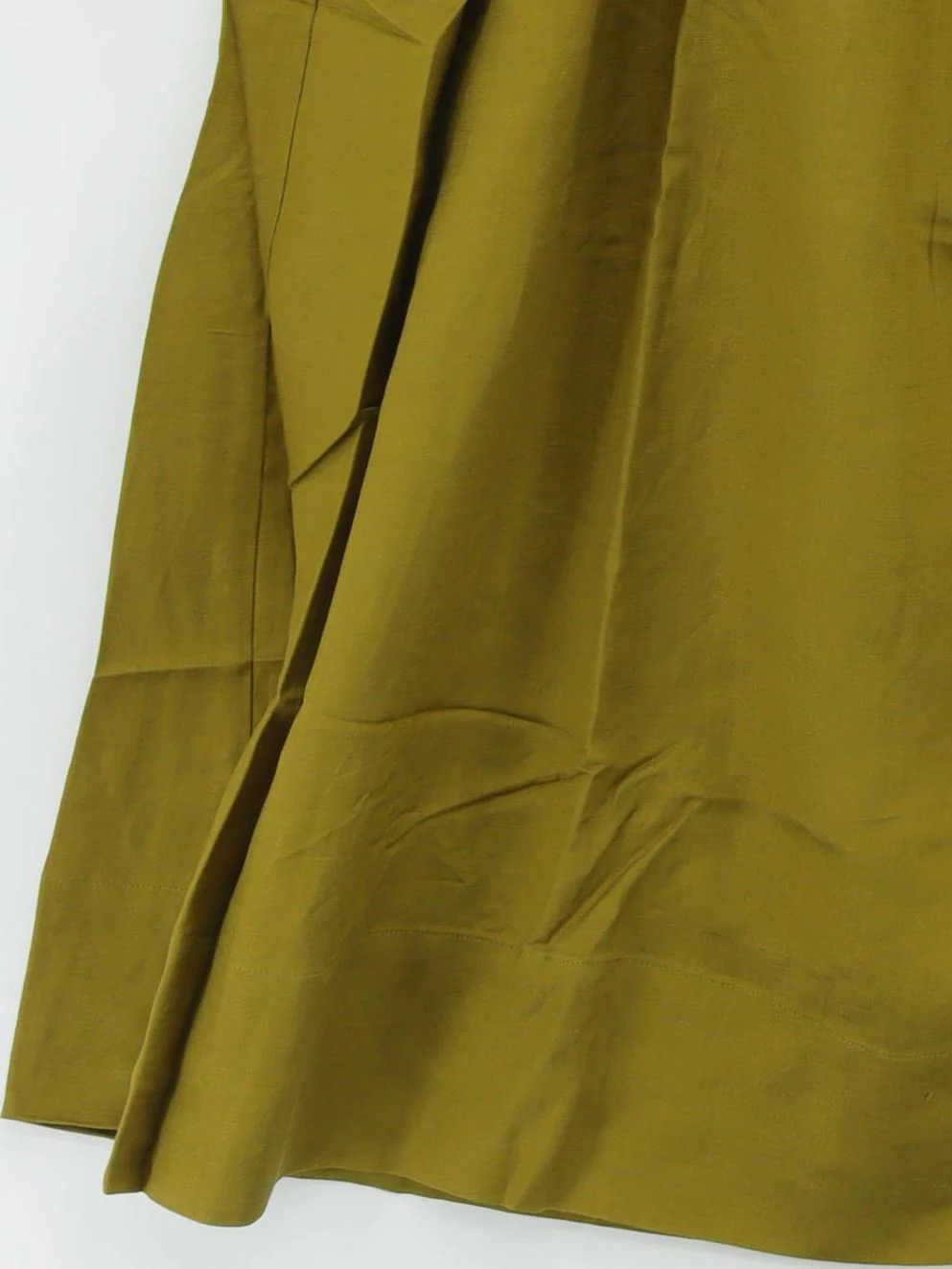 Karen Millen Women's Midi Skirt UK 16 Green Linen with Viscose, Cotton A-Line - Image 4
