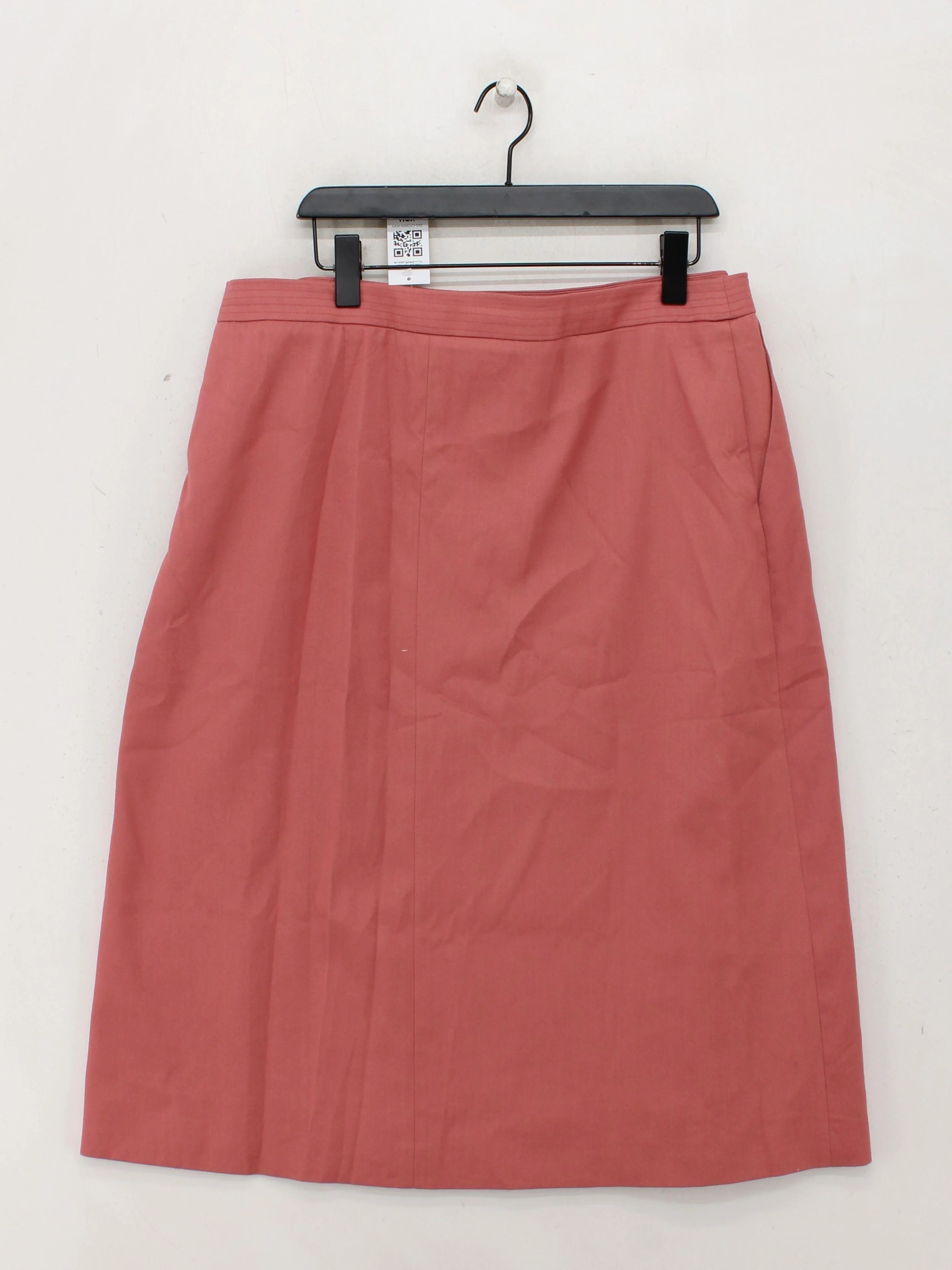 Karen Millen Women's Midi Skirt UK 20 Pink Cotton with Polyester, Elastane Wrap - Image 2
