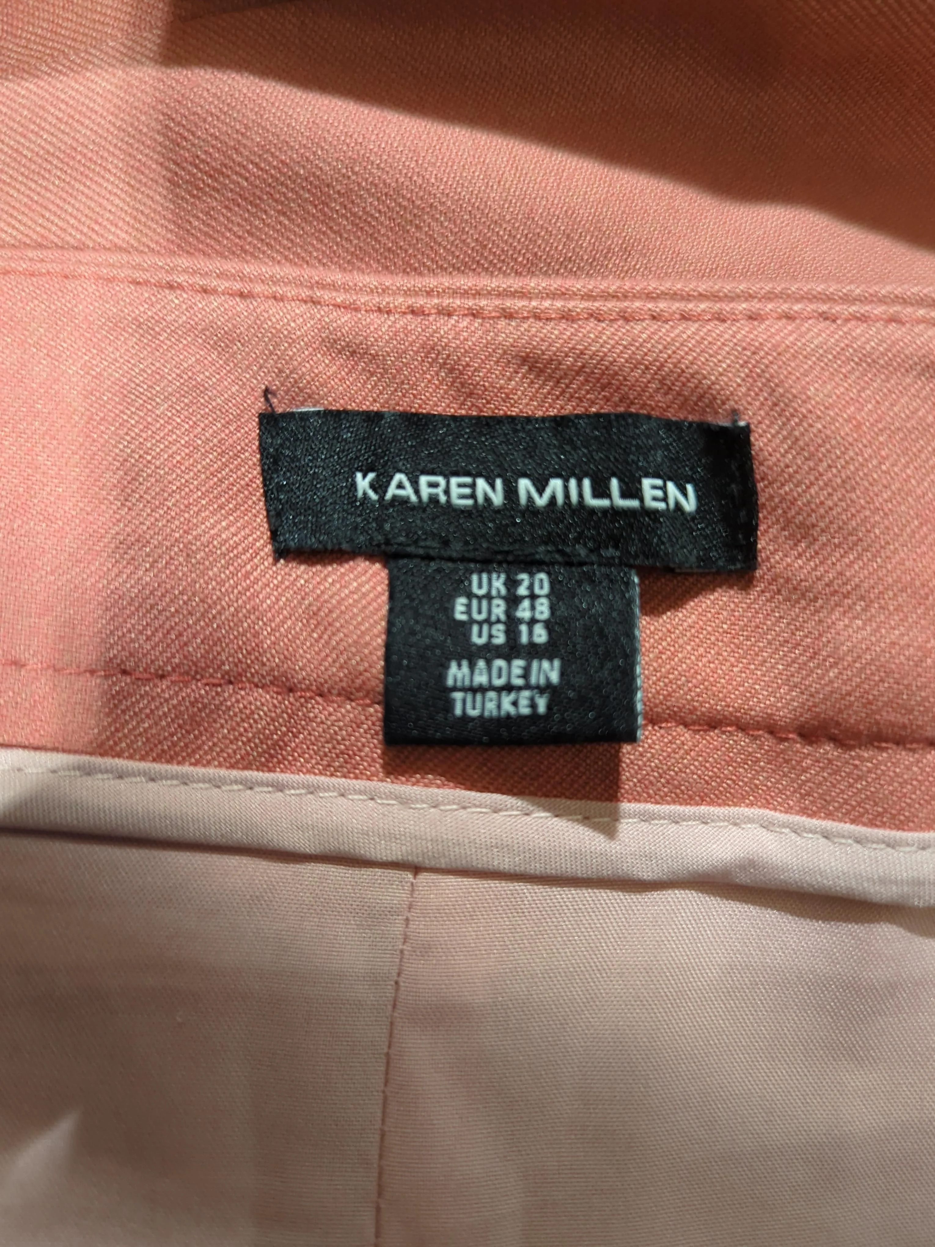 Karen Millen Women's Midi Skirt UK 20 Pink Cotton with Polyester, Elastane Wrap - Image 5