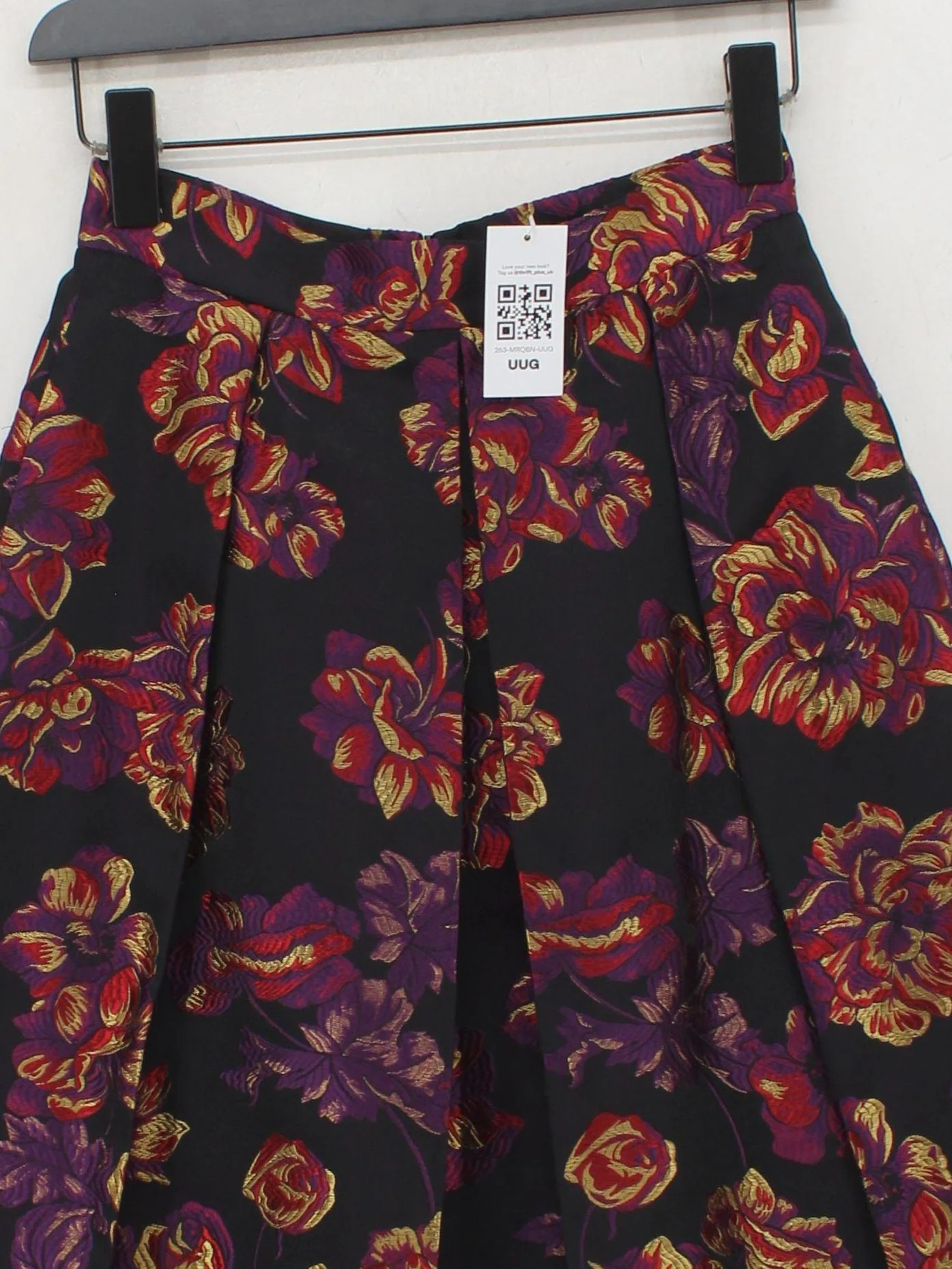 Karen Millen Women's Midi Skirt UK 8 Black Polyester with Viscose Pleated - Image 3
