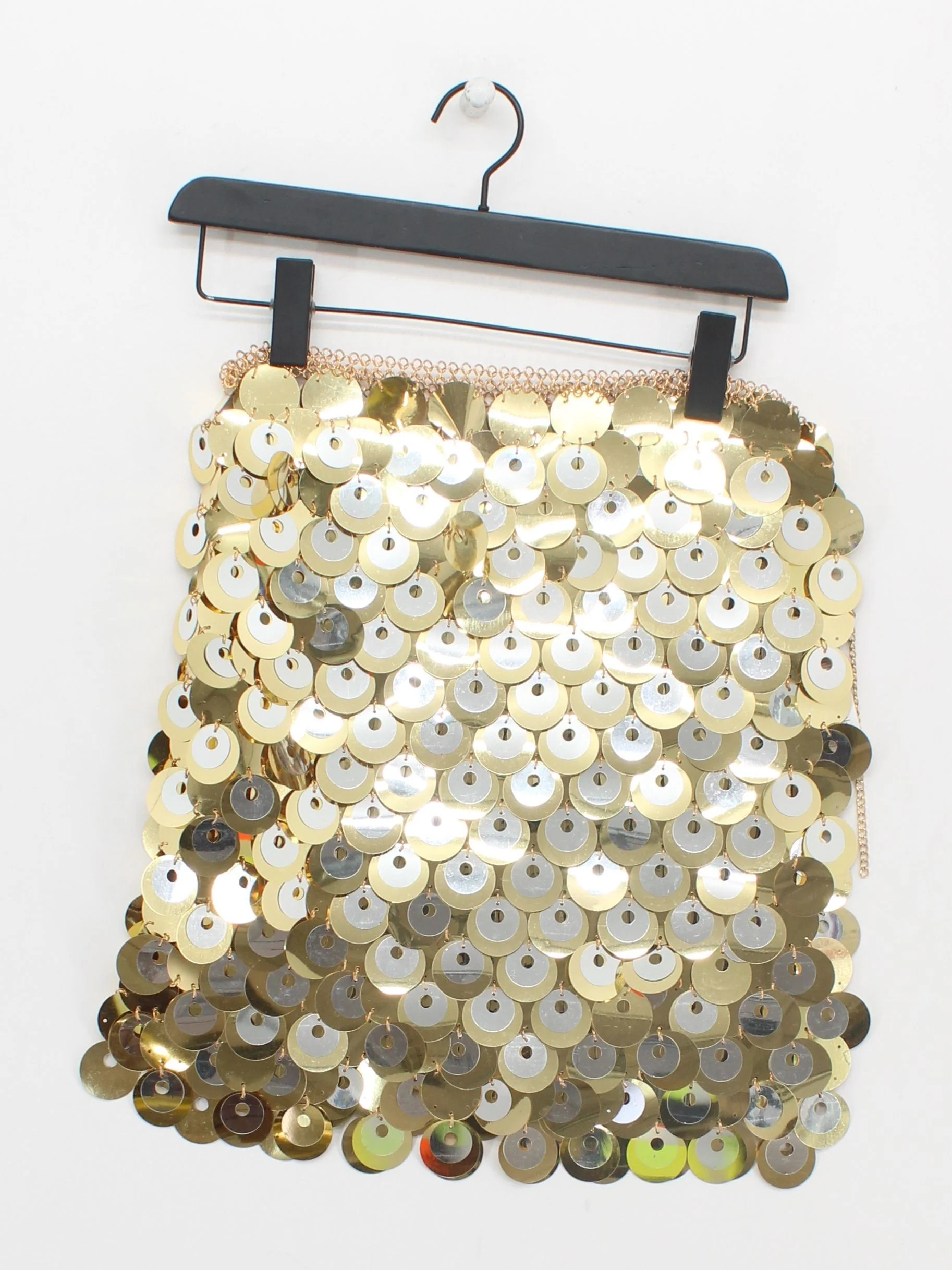 Karen Millen Women's Mini Skirt Gold 100% Other Short Mini - Image 2