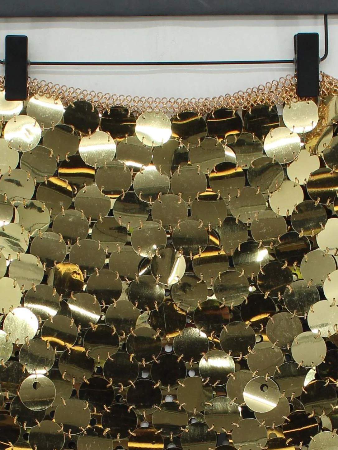 Karen Millen Women's Mini Skirt Gold Polyester with Other Mini New with tags - Image 3