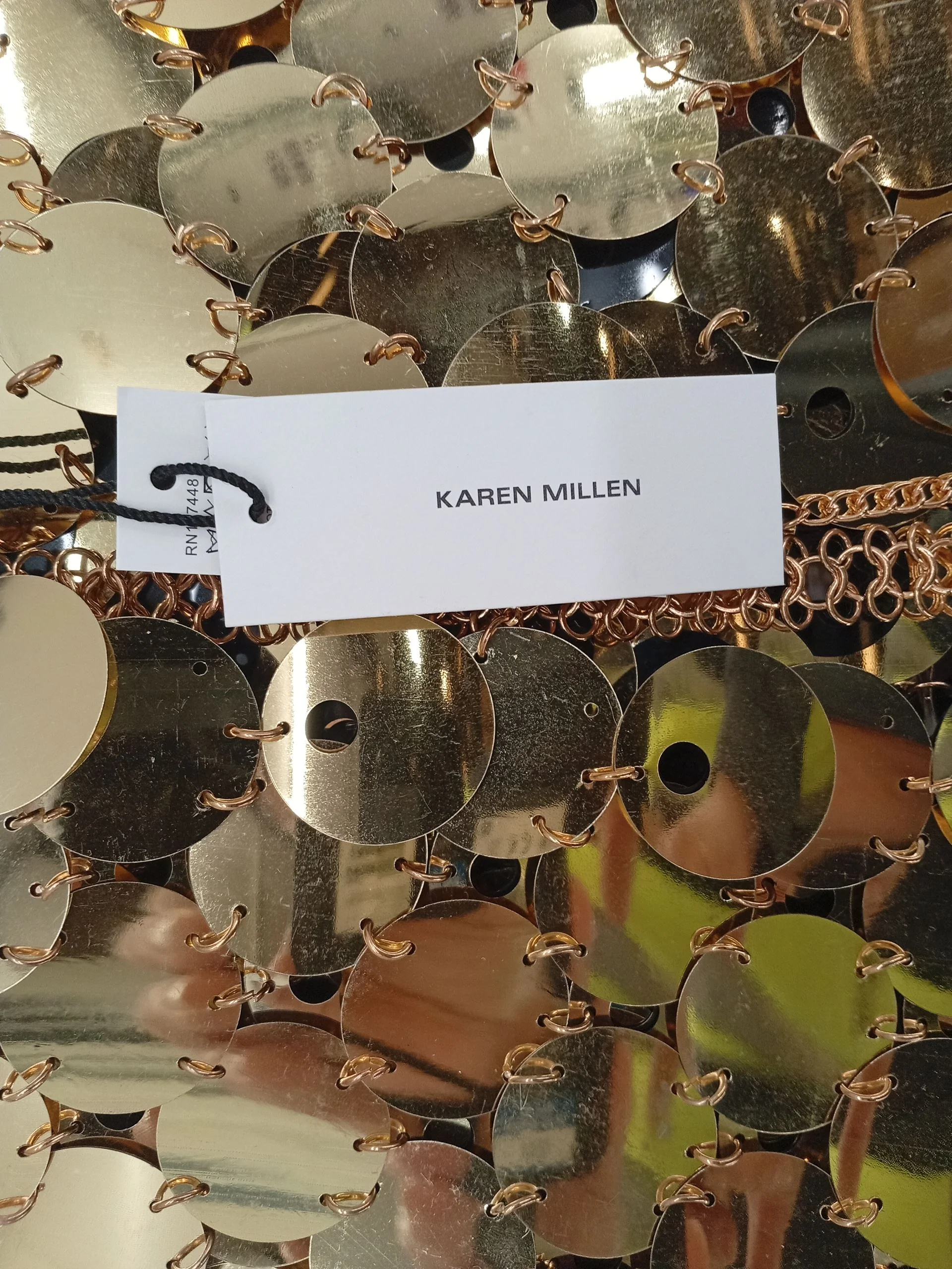 Karen Millen Women's Mini Skirt Gold Polyester with Other Mini New with tags - Image 5