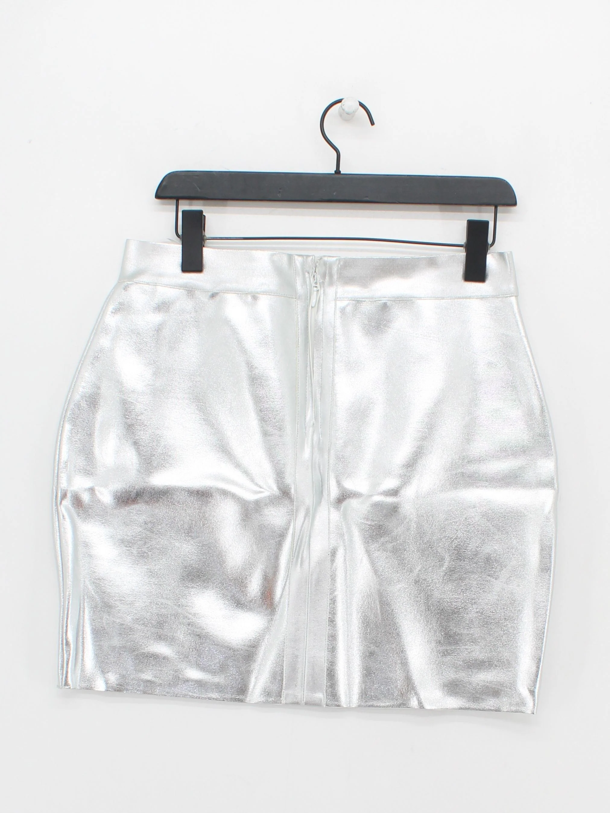 Karen Millen Women's Mini Skirt M Silver Polyester New with tags - Image 2
