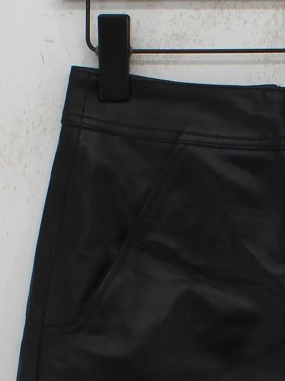 Karen Millen Women's Mini Skirt S Black 100% Leather Short Mini - Image 4