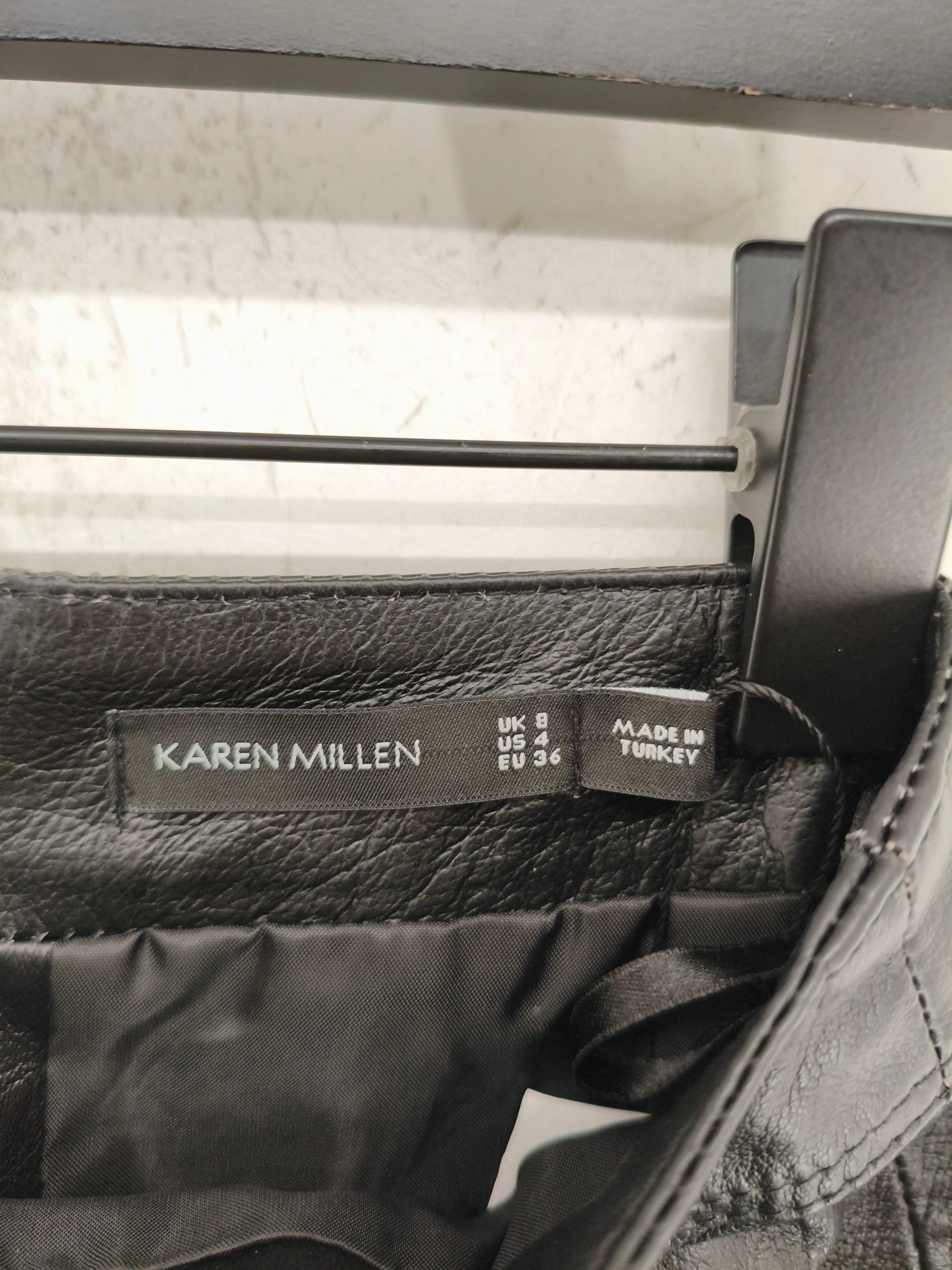 Karen Millen Women's Mini Skirt S Black 100% Leather Short Mini - Image 6