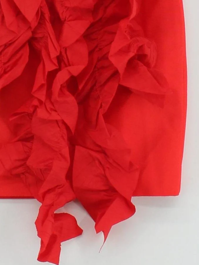 Karen Millen Women's Mini Skirt S Red Floral 100% Other Short Mini - Image 4