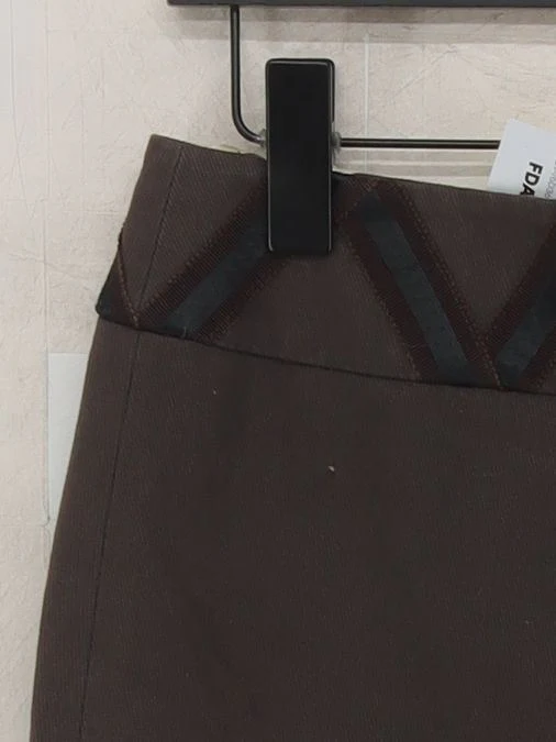 Karen Millen Women's Mini Skirt UK 10 Brown Cotton - Image 4