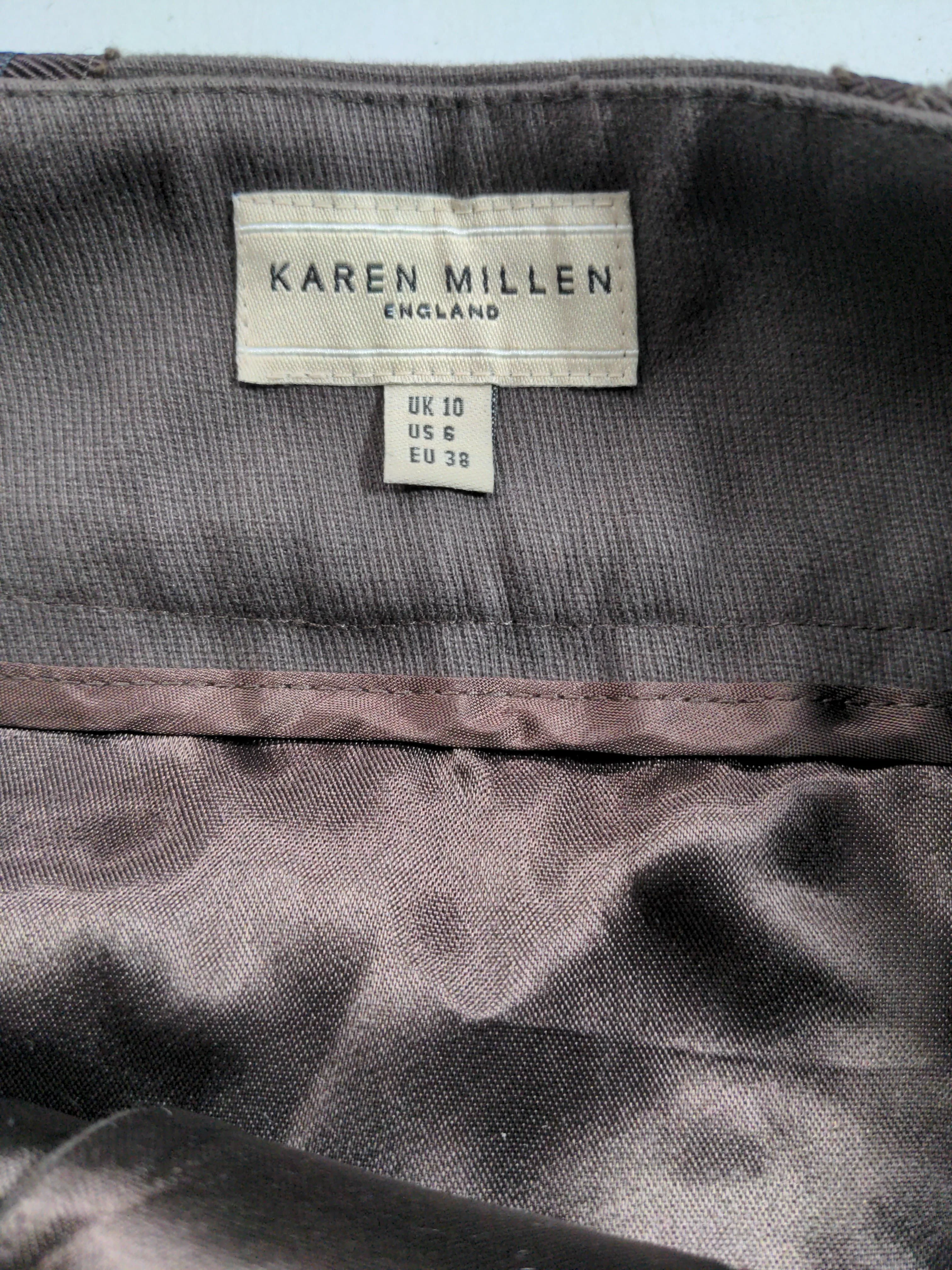 Karen Millen Women's Mini Skirt UK 10 Brown Cotton - Image 5