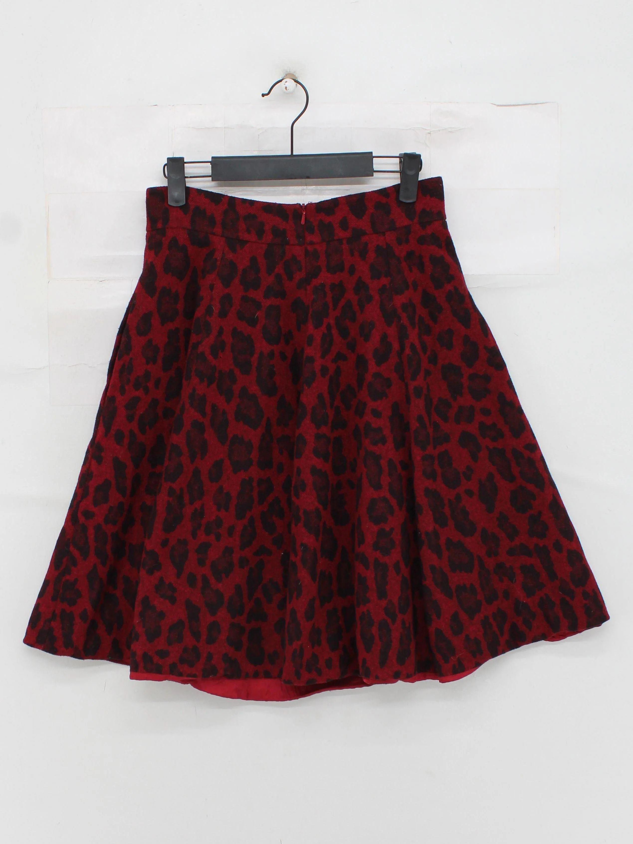 Karen Millen Women's Mini Skirt UK 10 Red Wool - Image 2