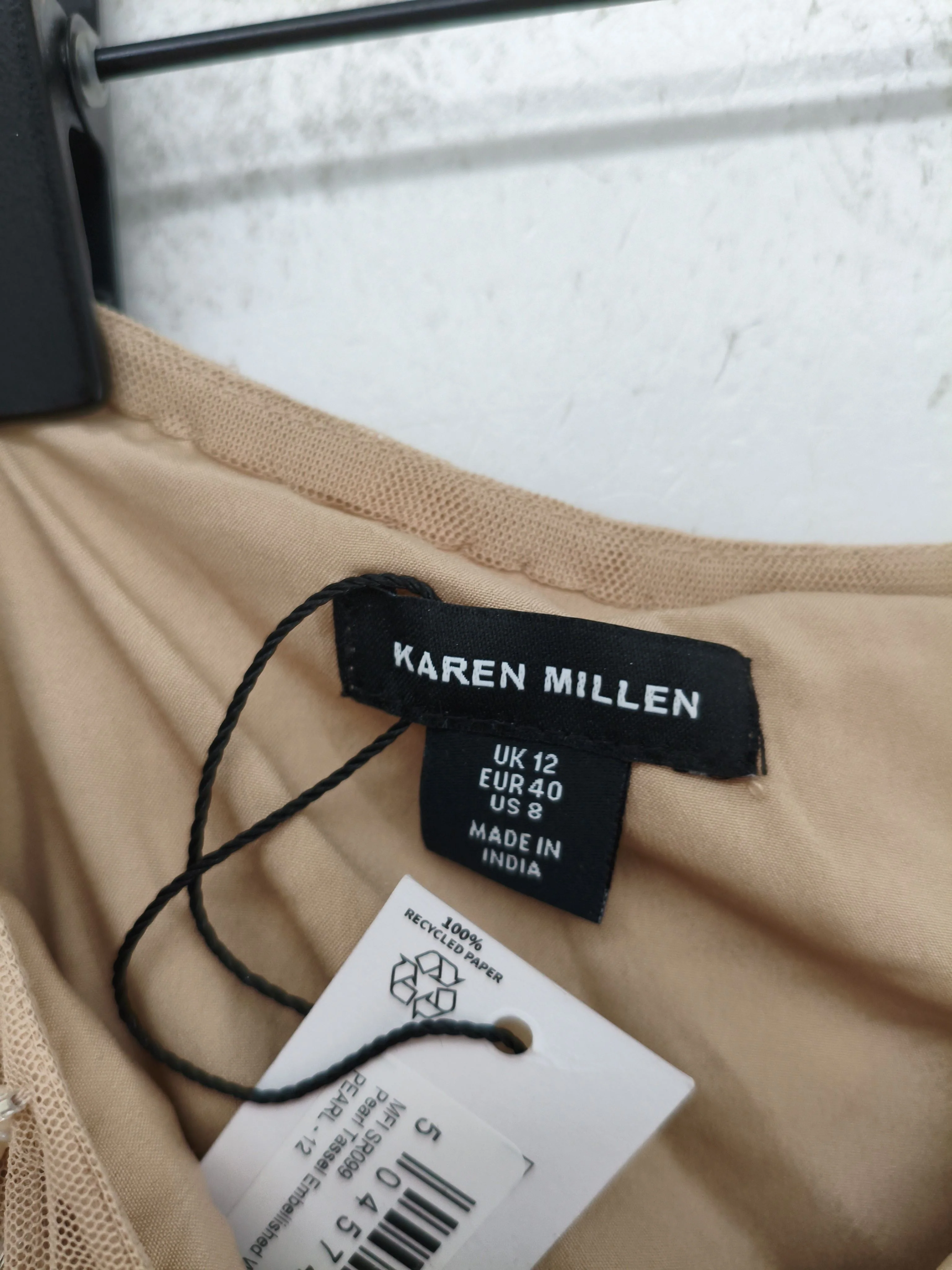 Karen Millen Women's Mini Skirt UK 12 Tan Polyester with Other Short Mini - Image 6