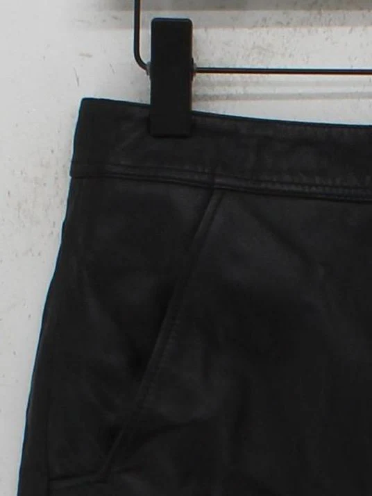 Karen Millen Women's Mini Skirt UK 14 Black Leather with Polyester Short Mini - Image 4