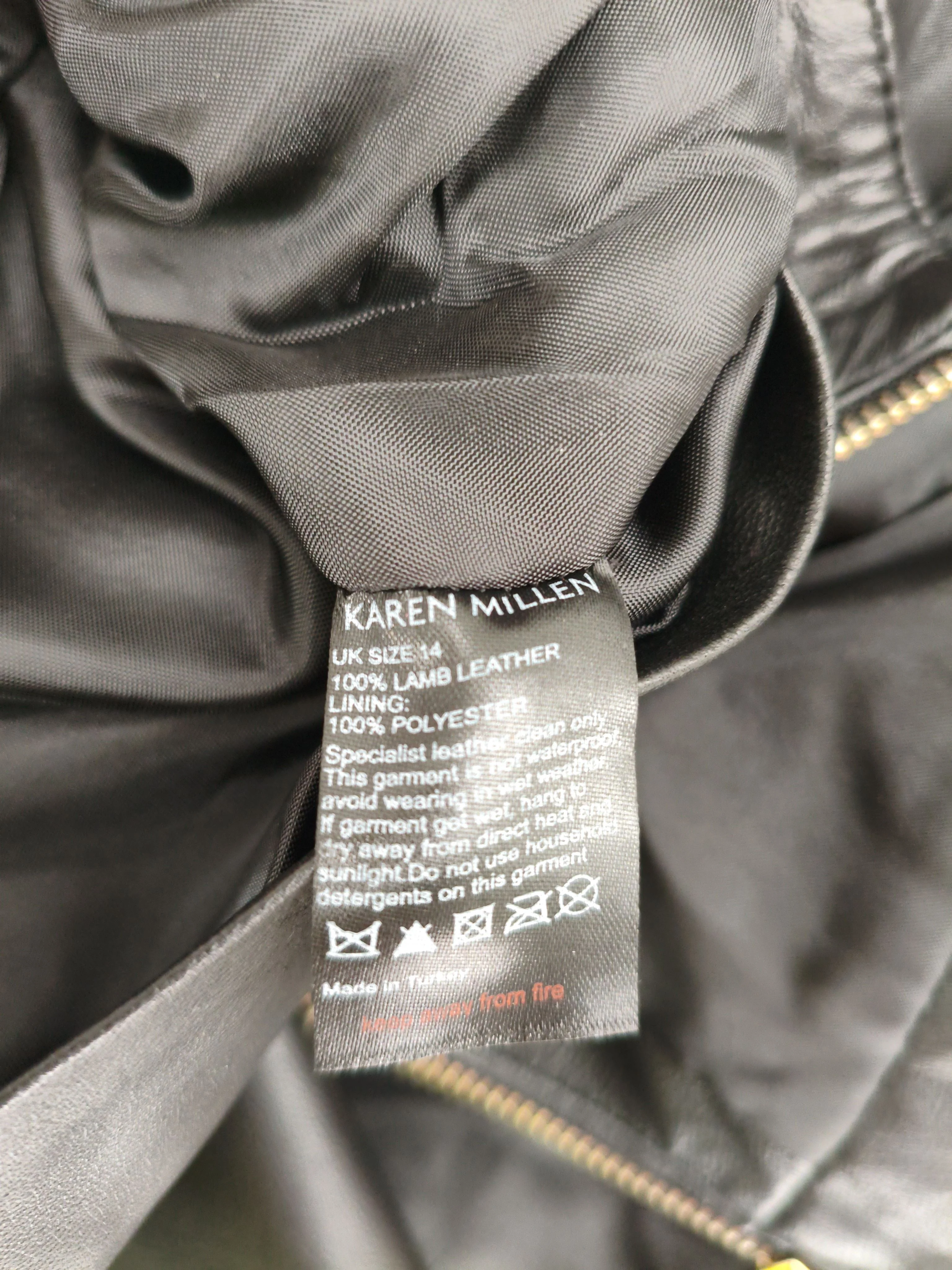 Karen Millen Women's Mini Skirt UK 14 Black Leather with Polyester Short Mini - Image 7