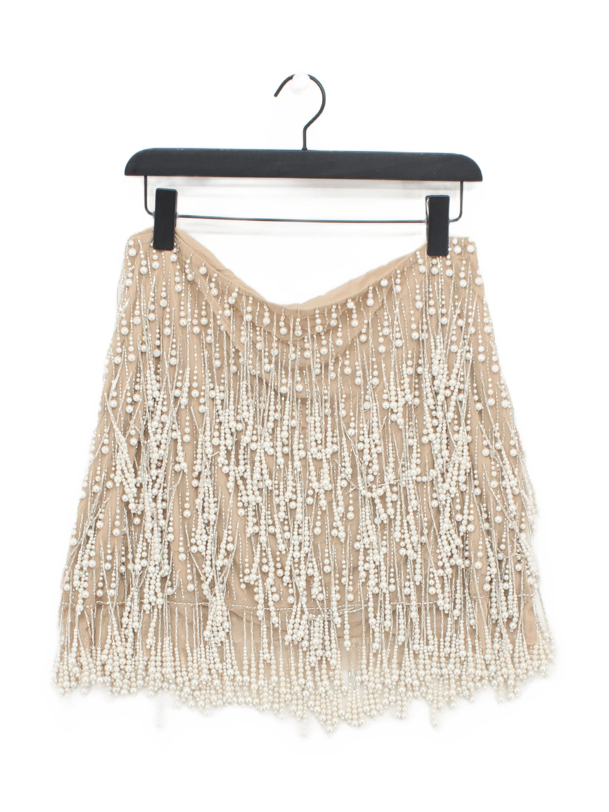 Karen Millen Women's Mini Skirt UK 14 Cream 100% Polyester Mini New with tags