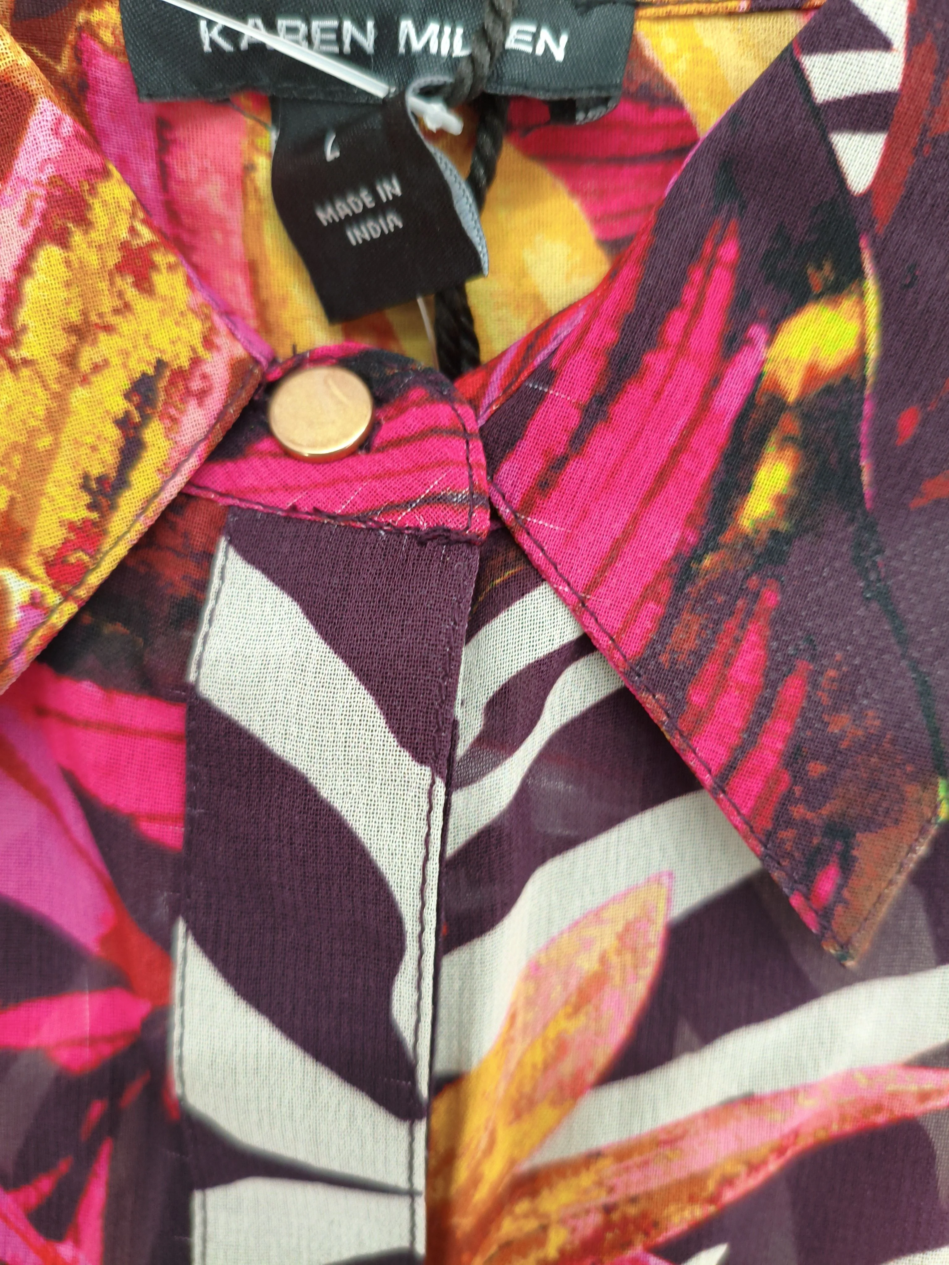 Karen Millen Women's Shirt L Multi 100% Polyester Basic - Image 5